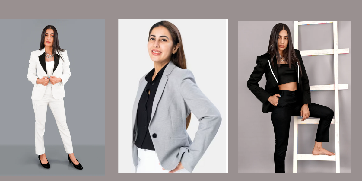 Women's Pant Suit Black Suit Women Business Suit Dressy Pant Suit