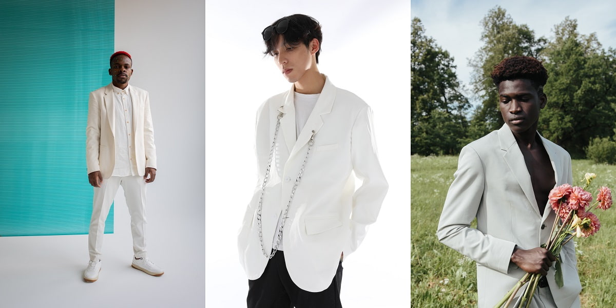 All white blazer on sale mens