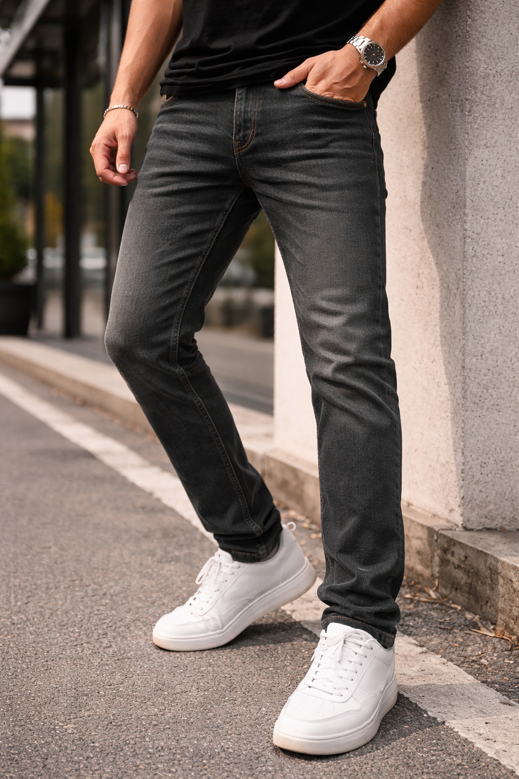 formal dress jeans for men Men's jeans semi formal dress men