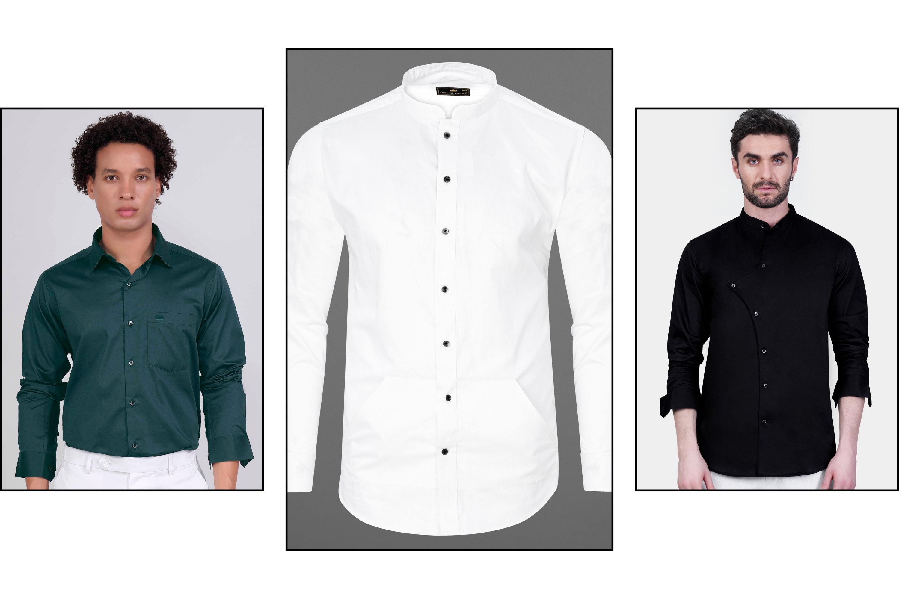 Solid color formal shirts hot sale