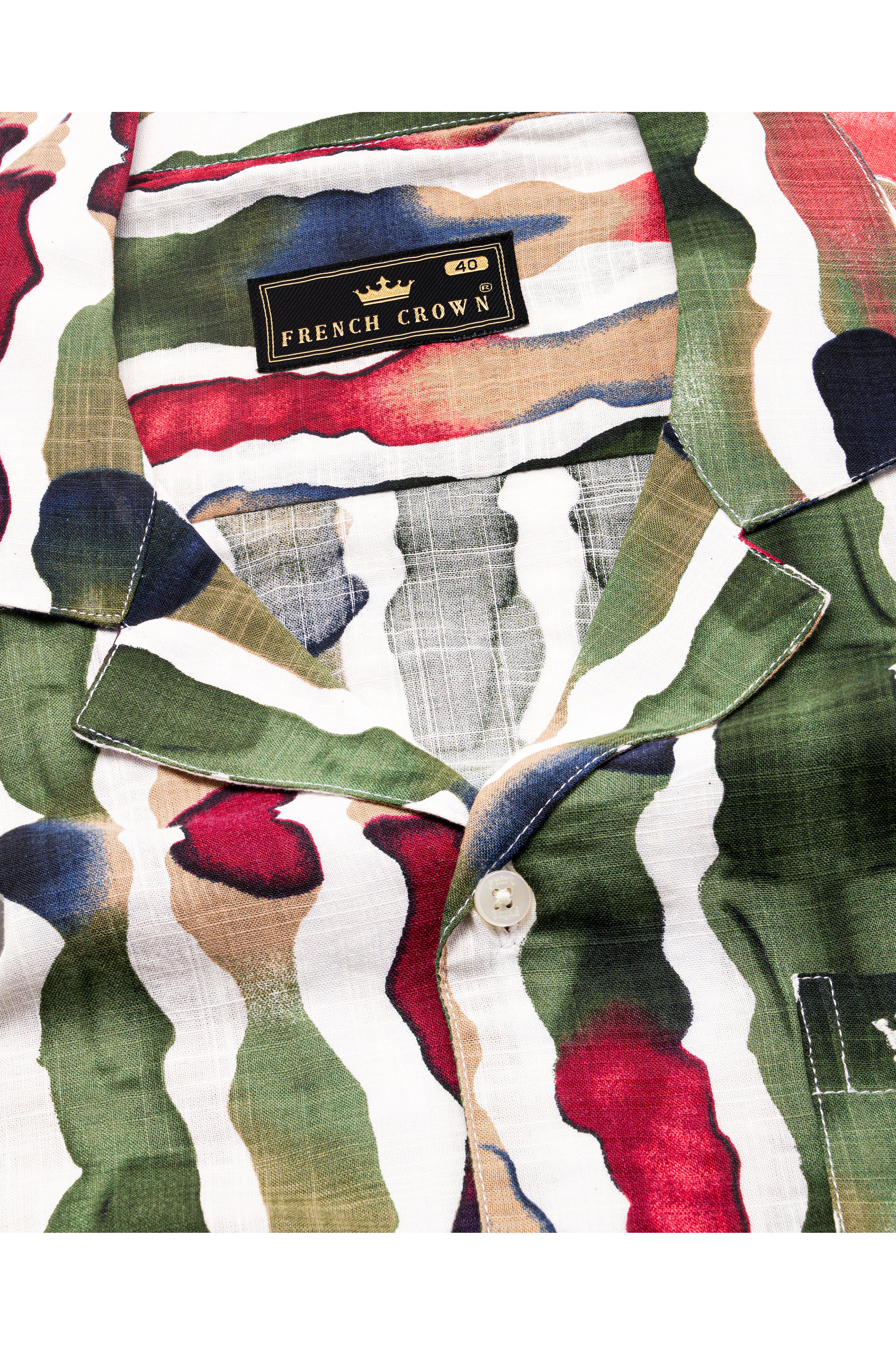 Asparagus Green with Bright White Funky Printed Lightweight Premium Cotton Oversized Shirt 10029-CC-OSS-SS-38,10029-CC-OSS-SS-39,10029-CC-OSS-SS-40,10029-CC-OSS-SS-42,10029-CC-OSS-SS-44,10029-CC-OSS-SS-46,10029-CC-OSS-SS-48,10029-CC-OSS-SS-50,10029-CC-OSS-SS-52