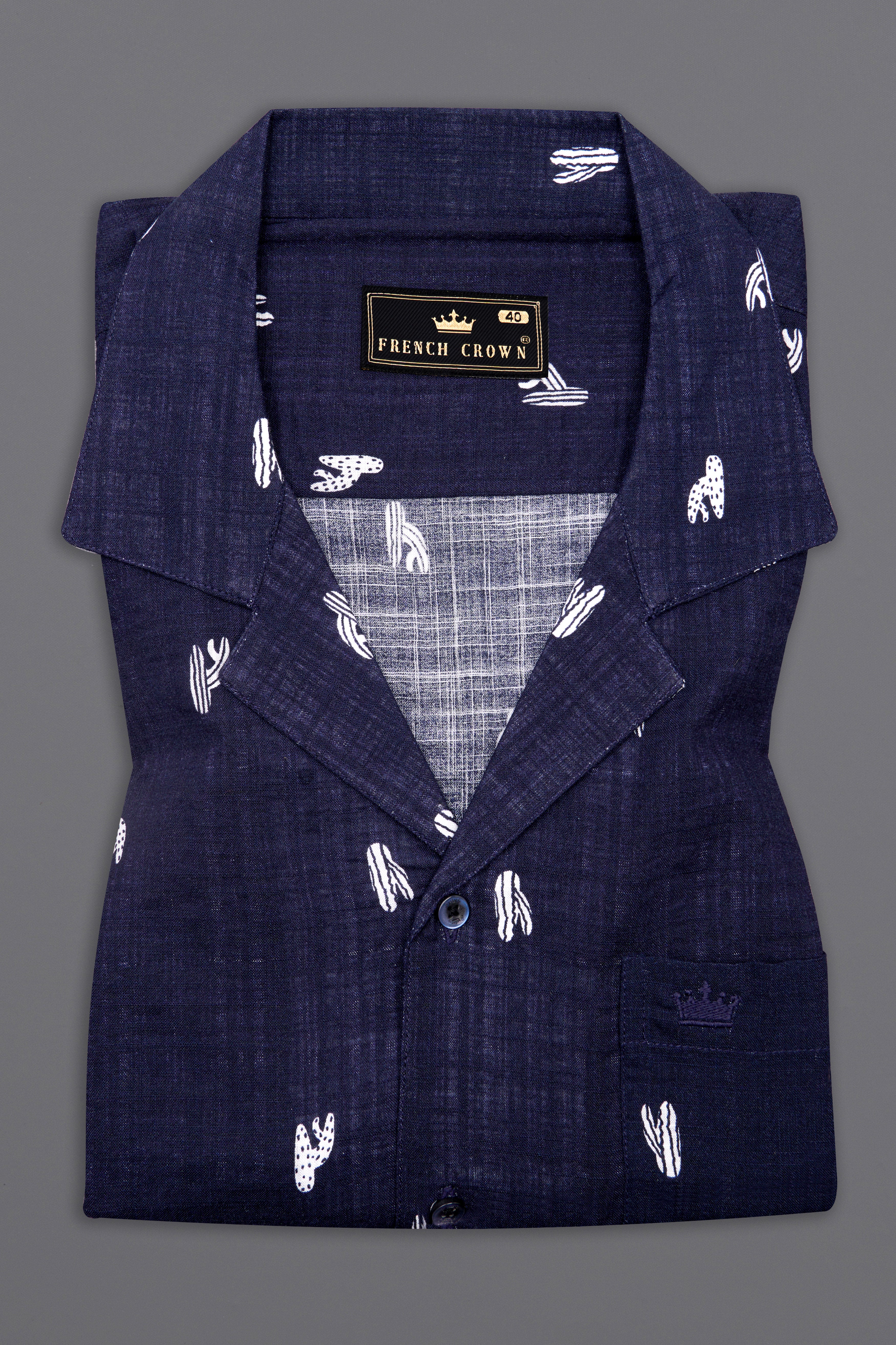 Mirage Blue Printed Lightweight Premium Cotton Oversized Shirt