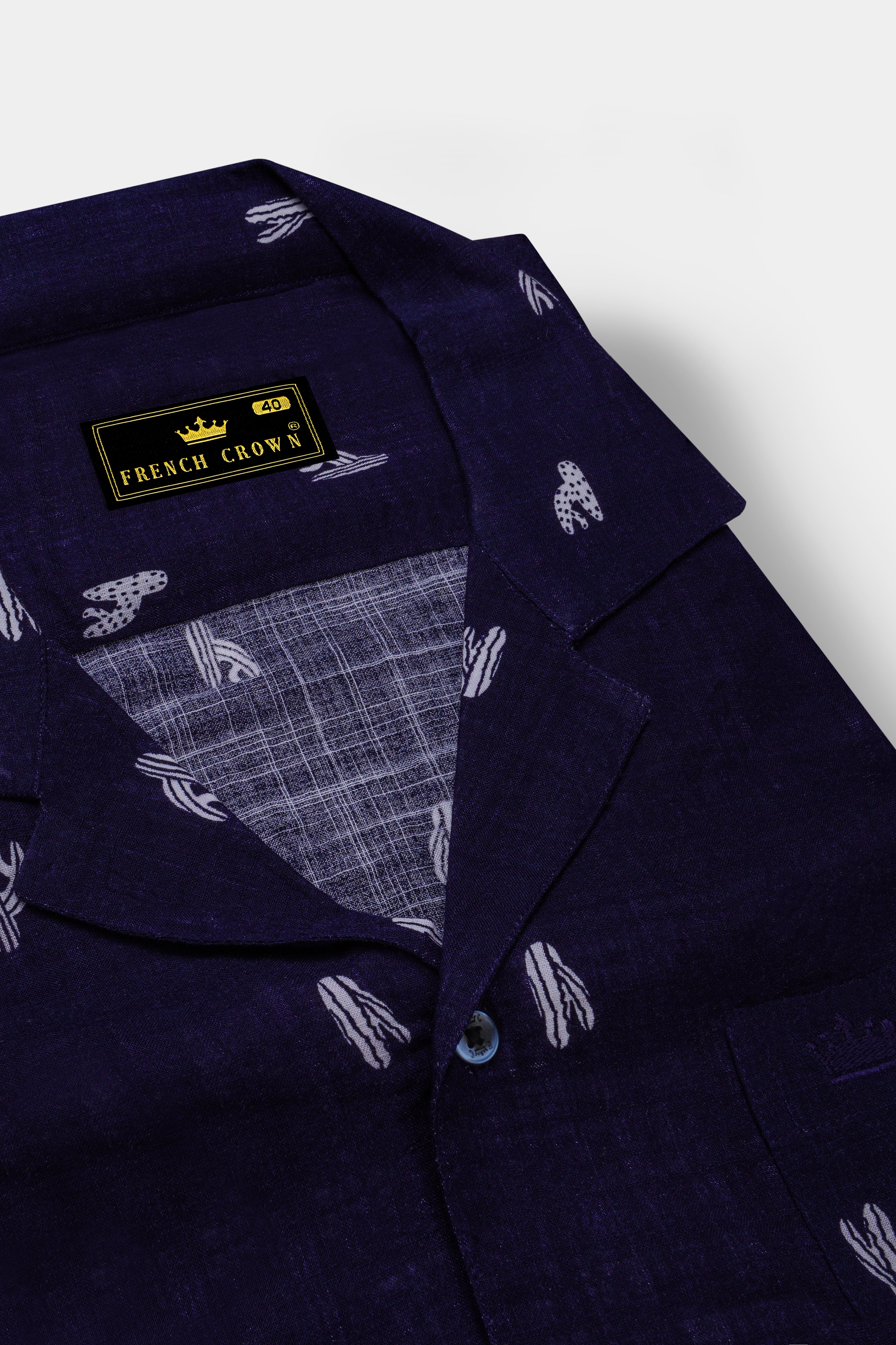 Mirage Blue Printed Lightweight Premium Cotton Oversized Shirt