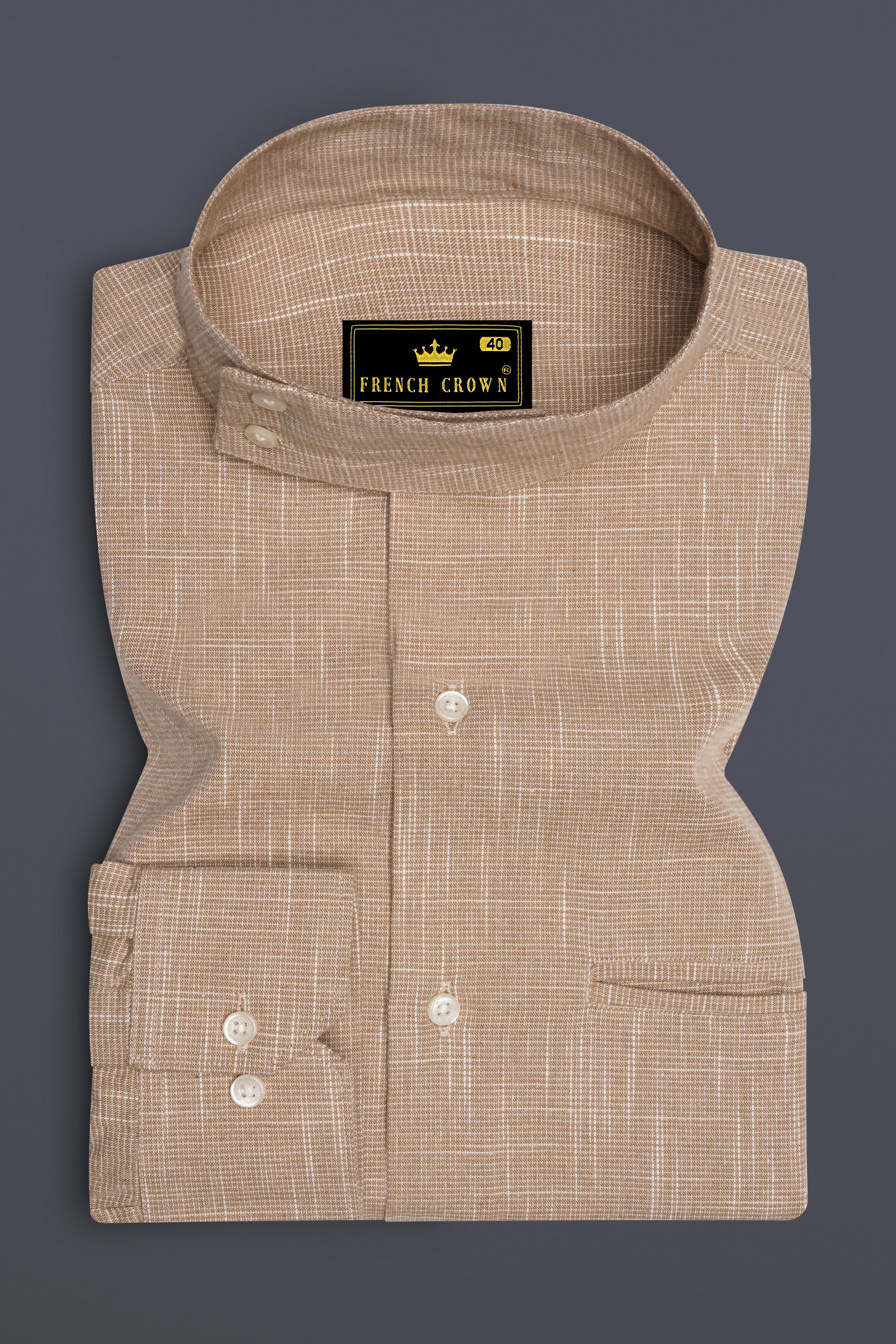 Cameo Brown Royal Oxford Designer Shirt