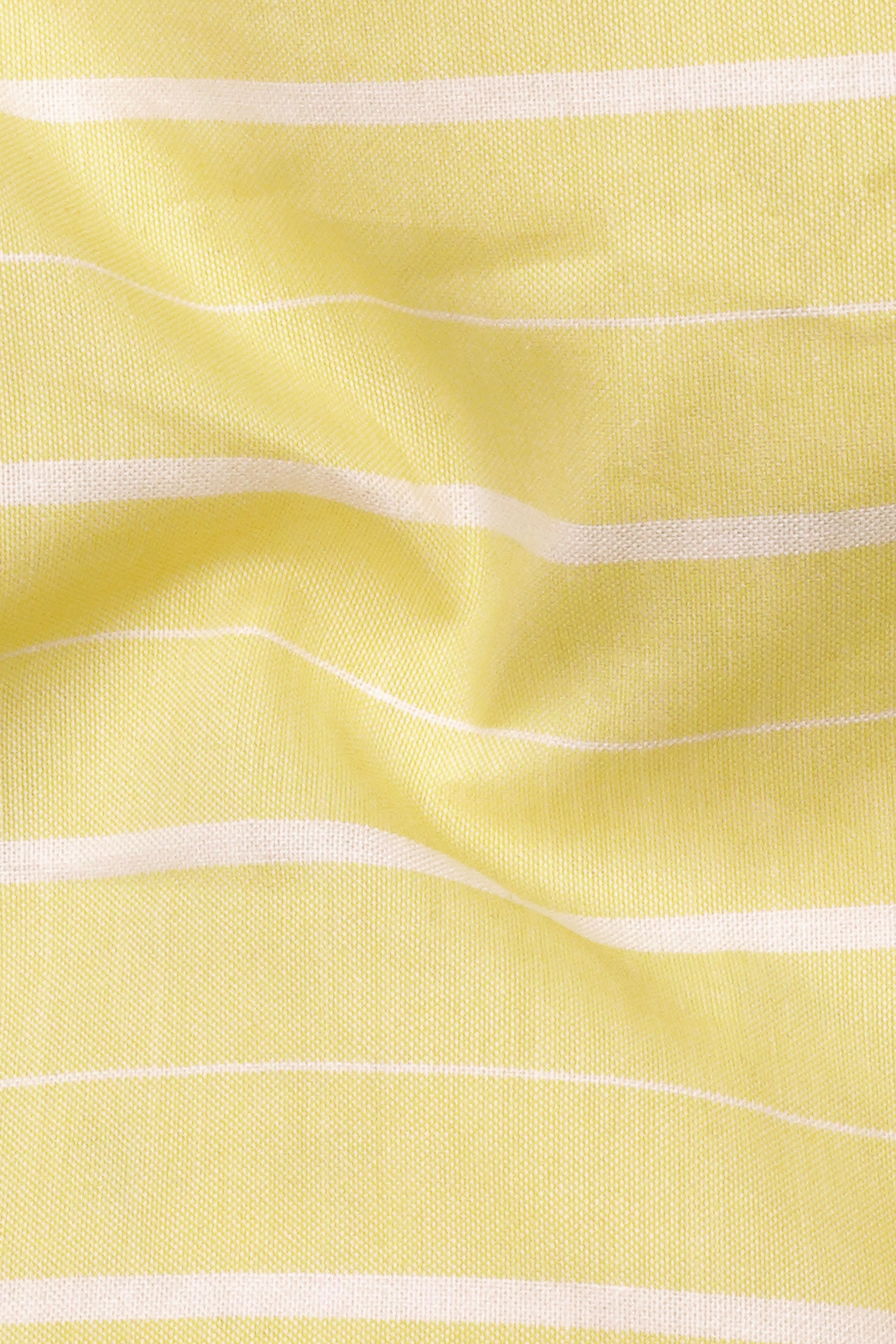Astra Yellow and White Striped Royal Oxford Shirt