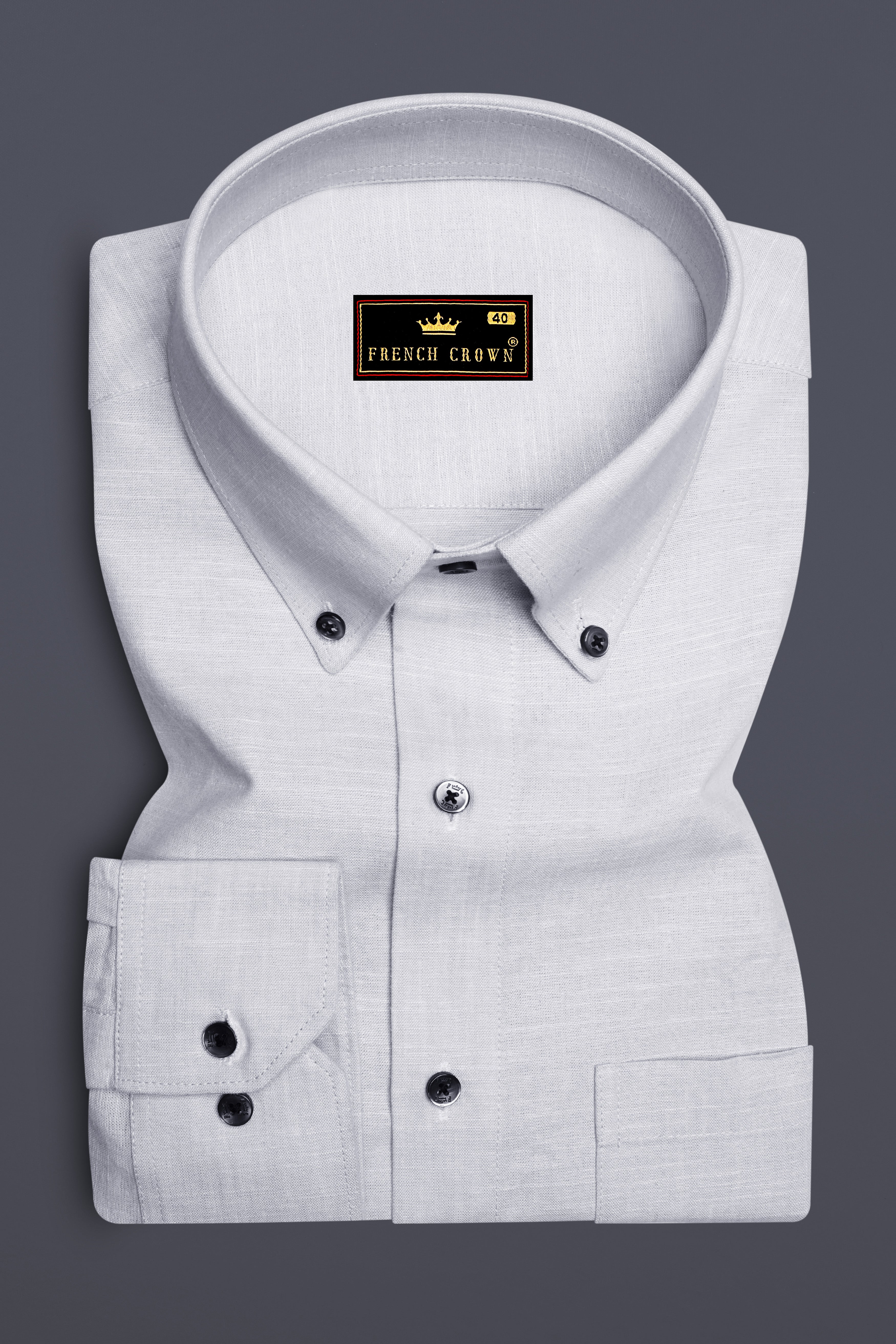 Bon Jour Gray Chambray Button-Down Shirt