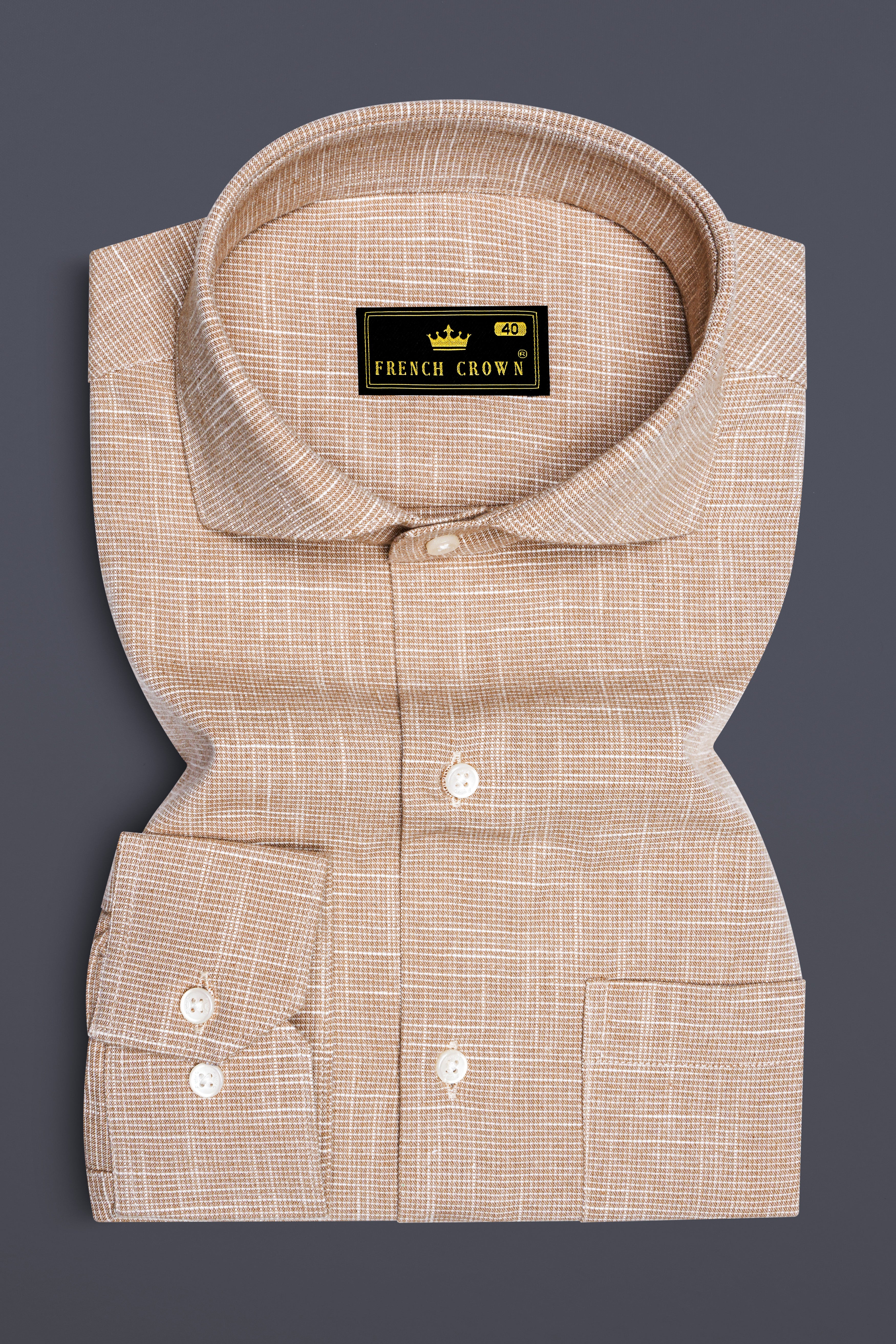 Tan Brown Chambray Shirt