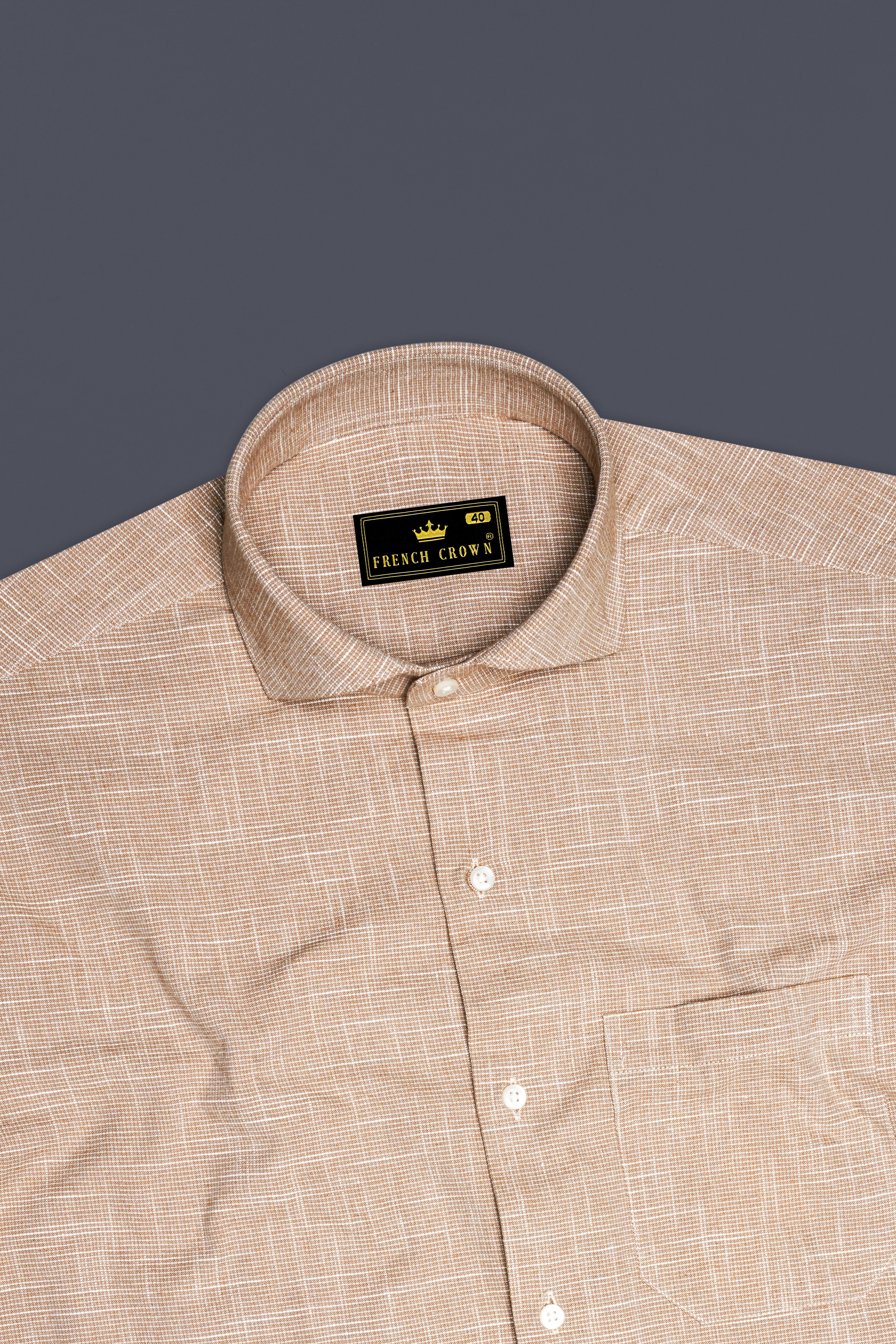 Tan Brown Chambray Shirt