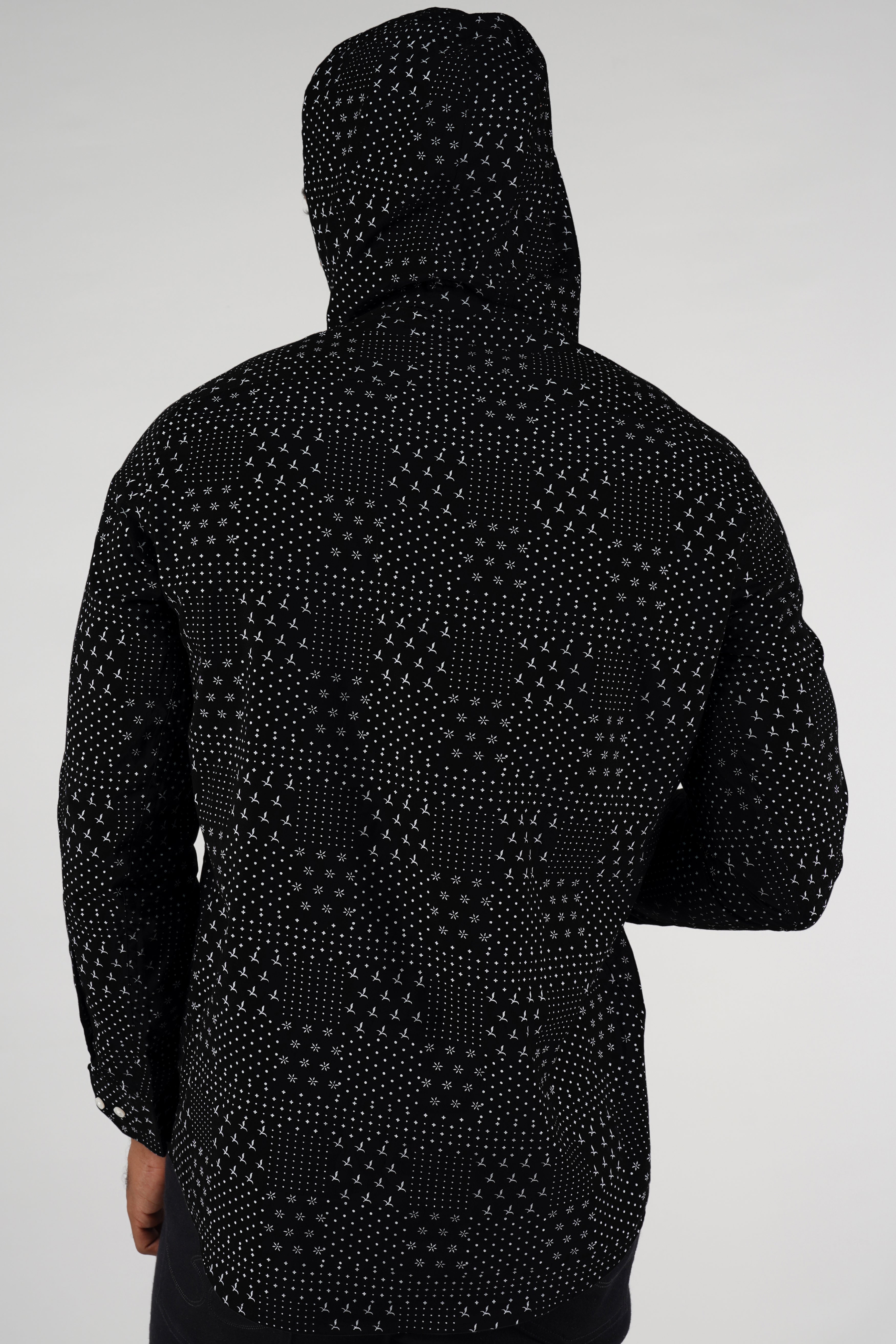 Jade Black and White Printed Premium Cotton Designer Shirt