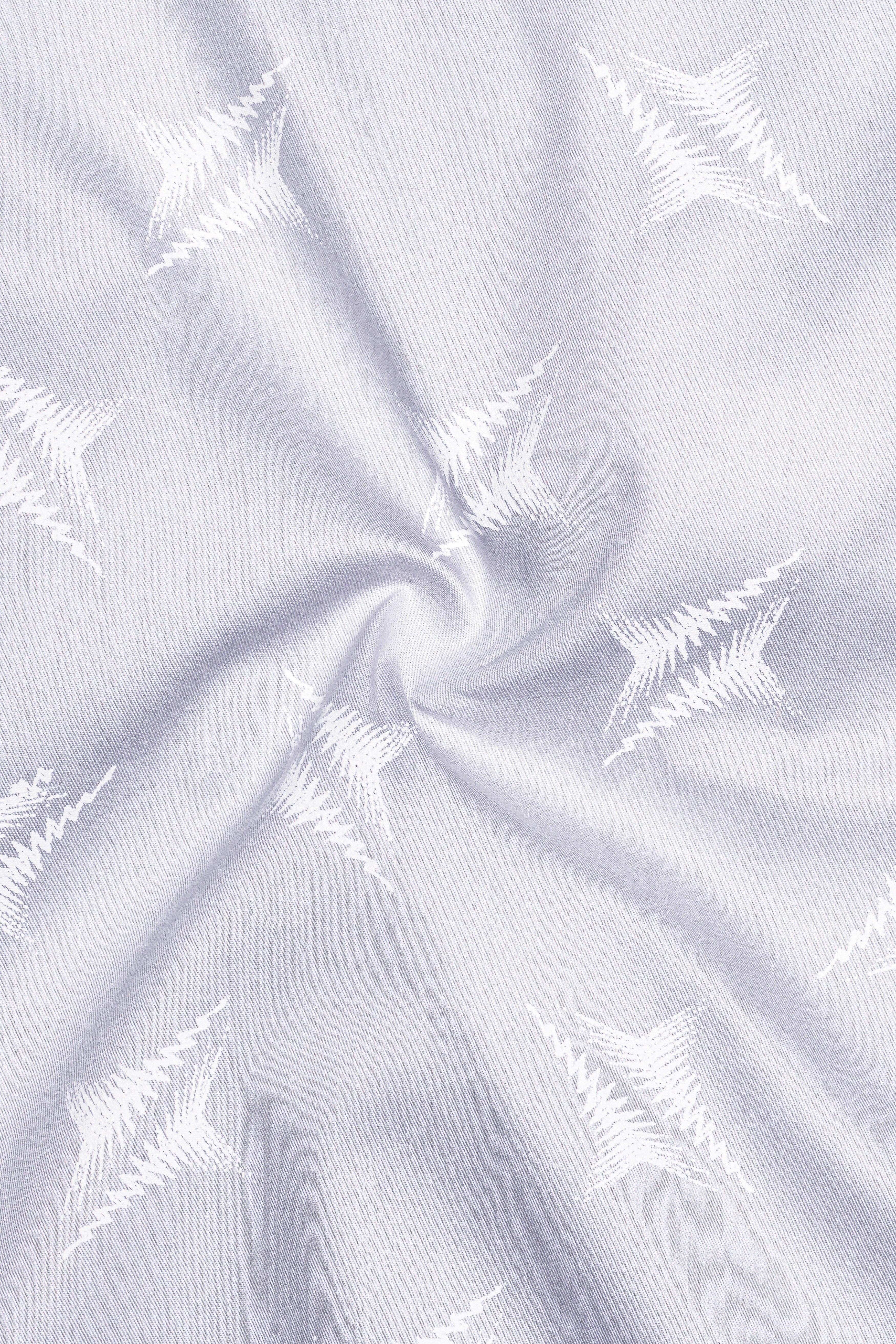 Ghost Gray and White Super Soft Premium Cotton Shirt