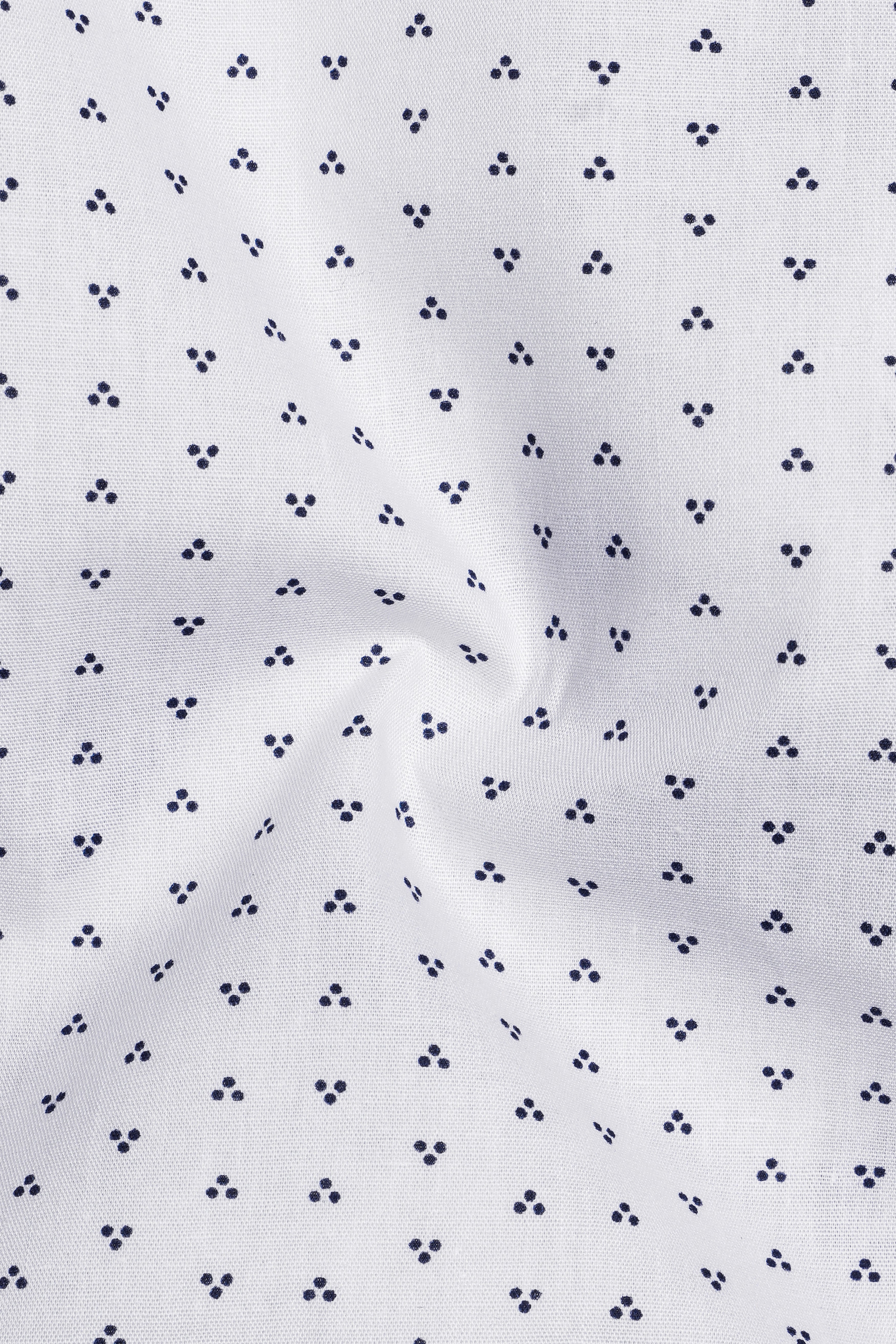 Bright White Printed Premium Cotton Shirt