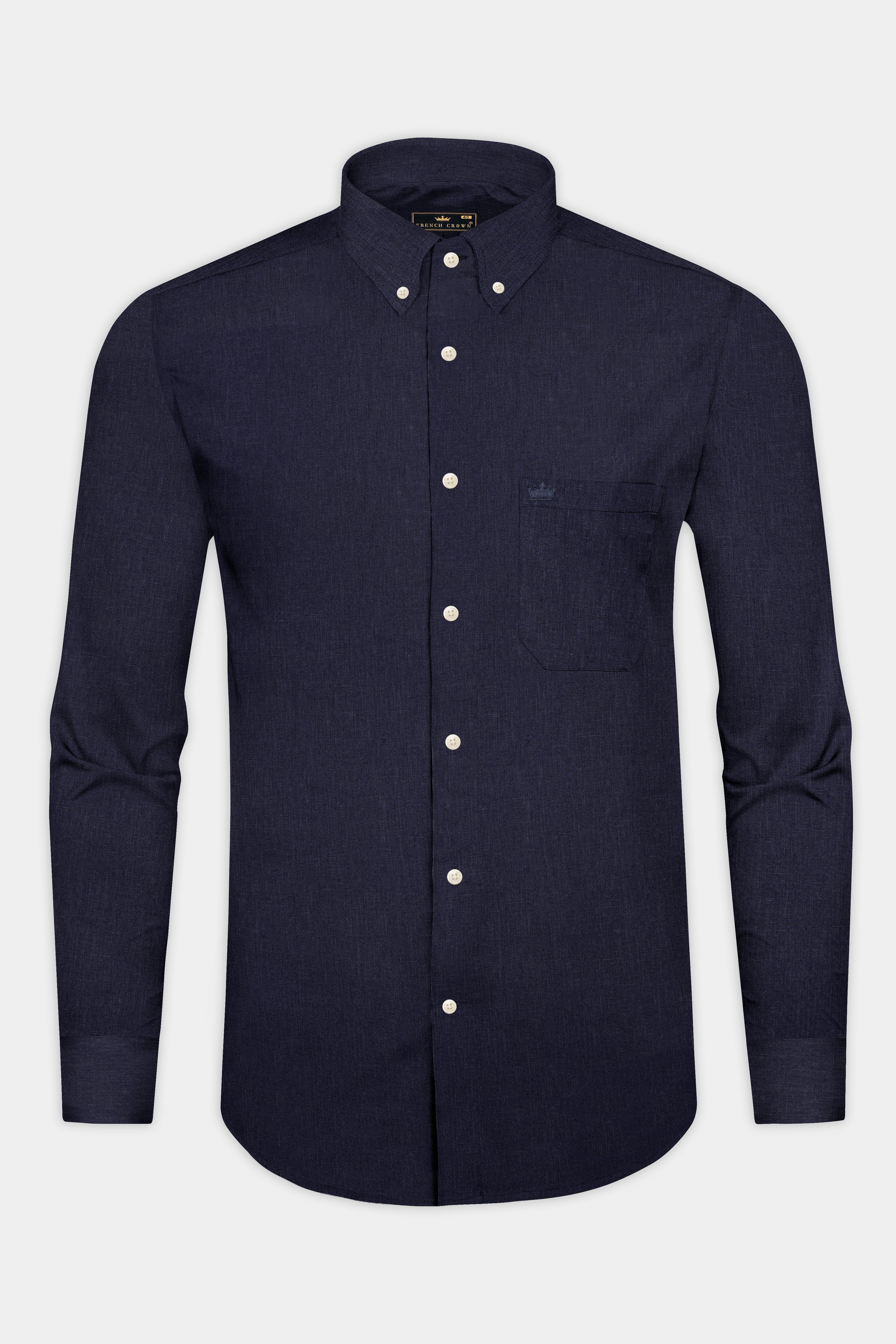 Charade Blue Luxurious linen Shirt