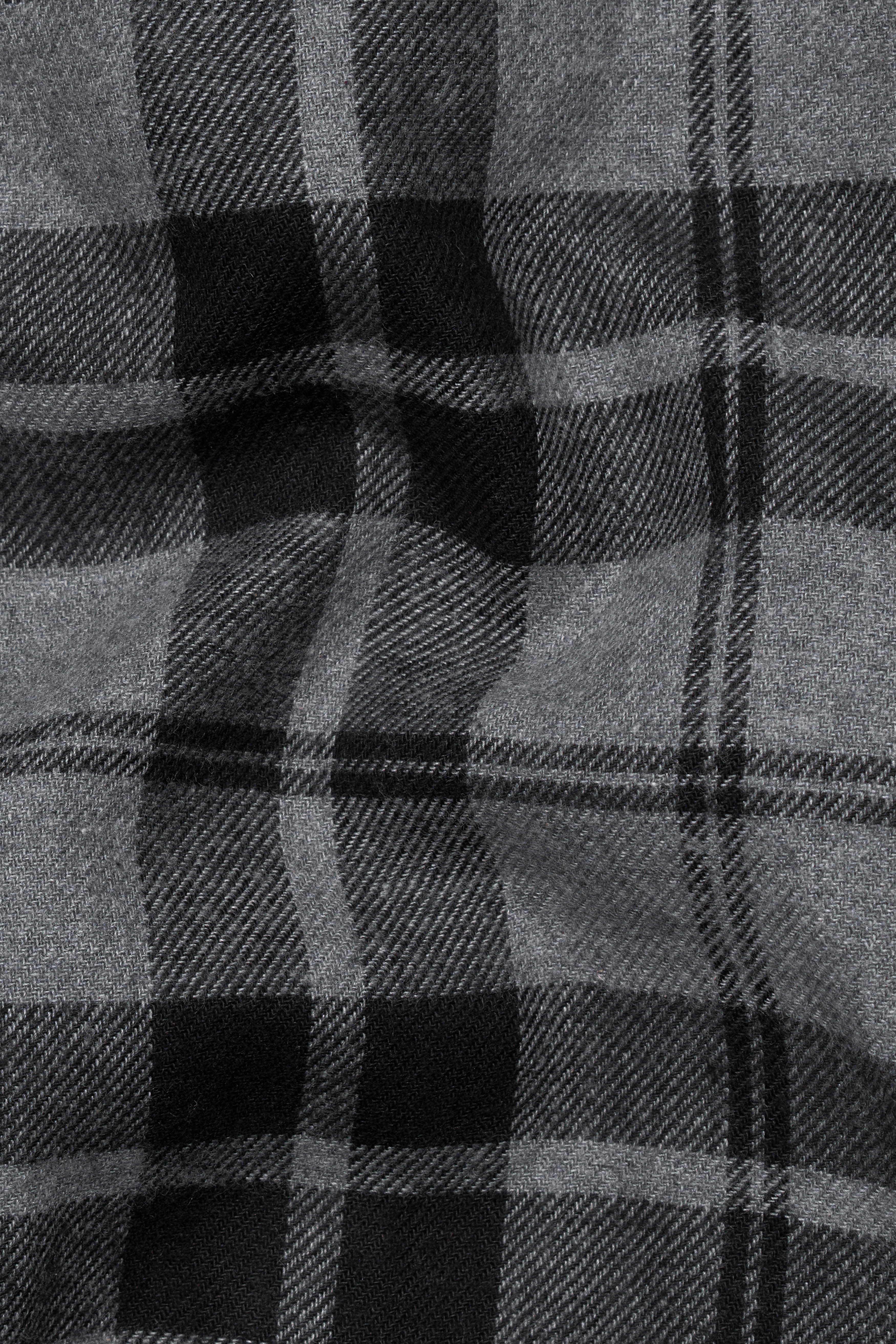 Vensu Gray with Tealish Black Checkered Flannel Bomber Jacket
