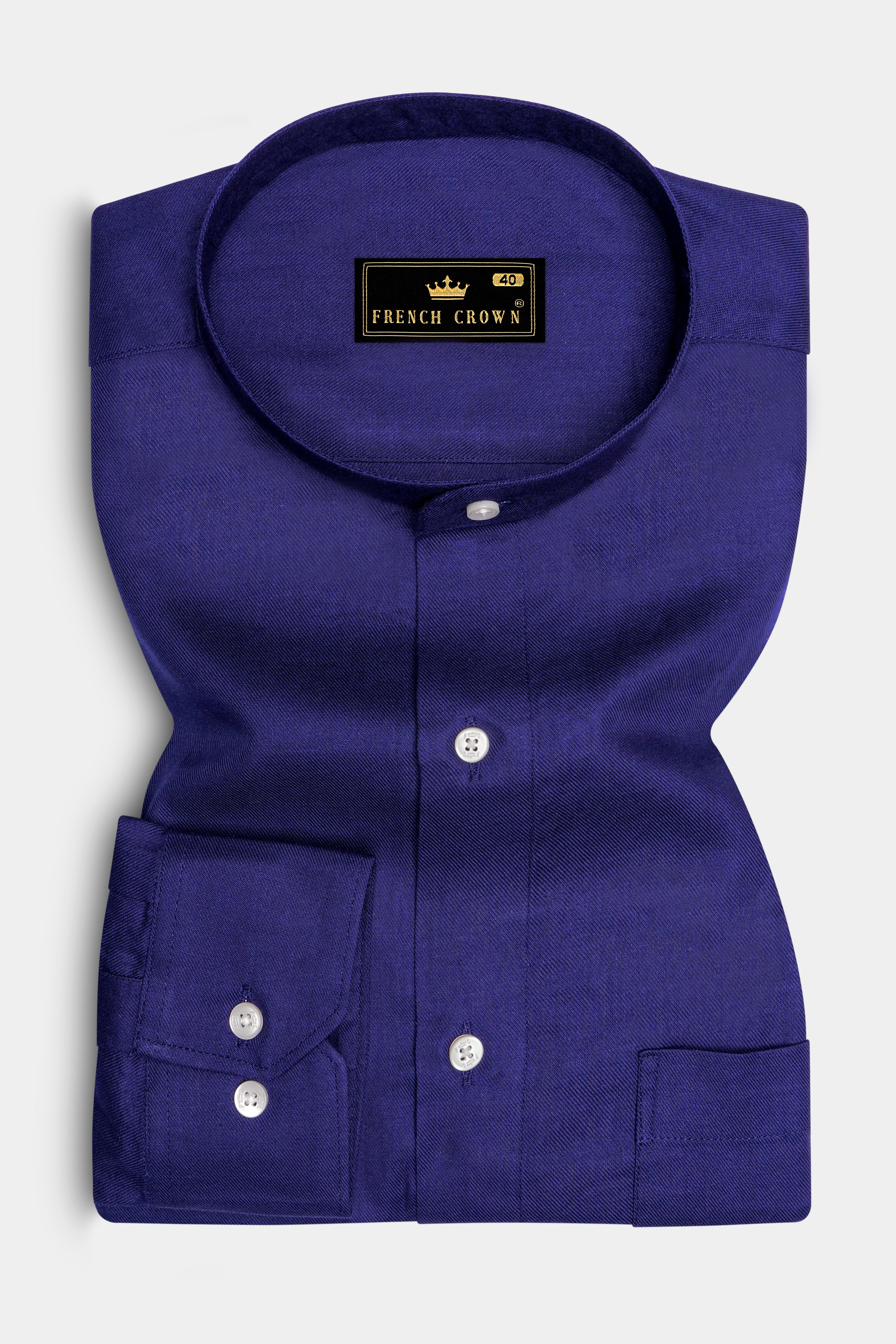 Gunmetal Blue Premium Cotton Shirt