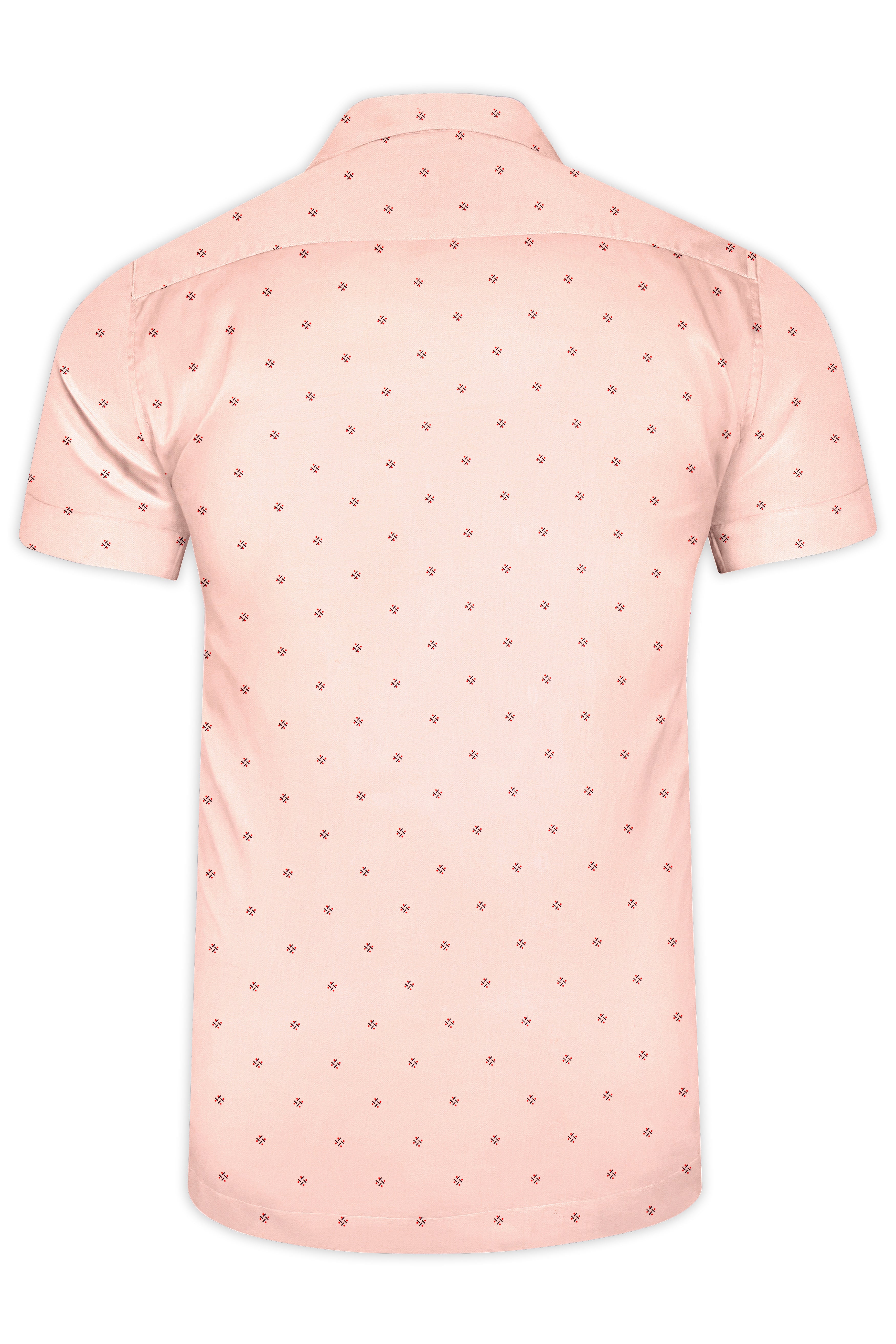 Watusi Peach Printed Super Soft Premium Cotton Shirt