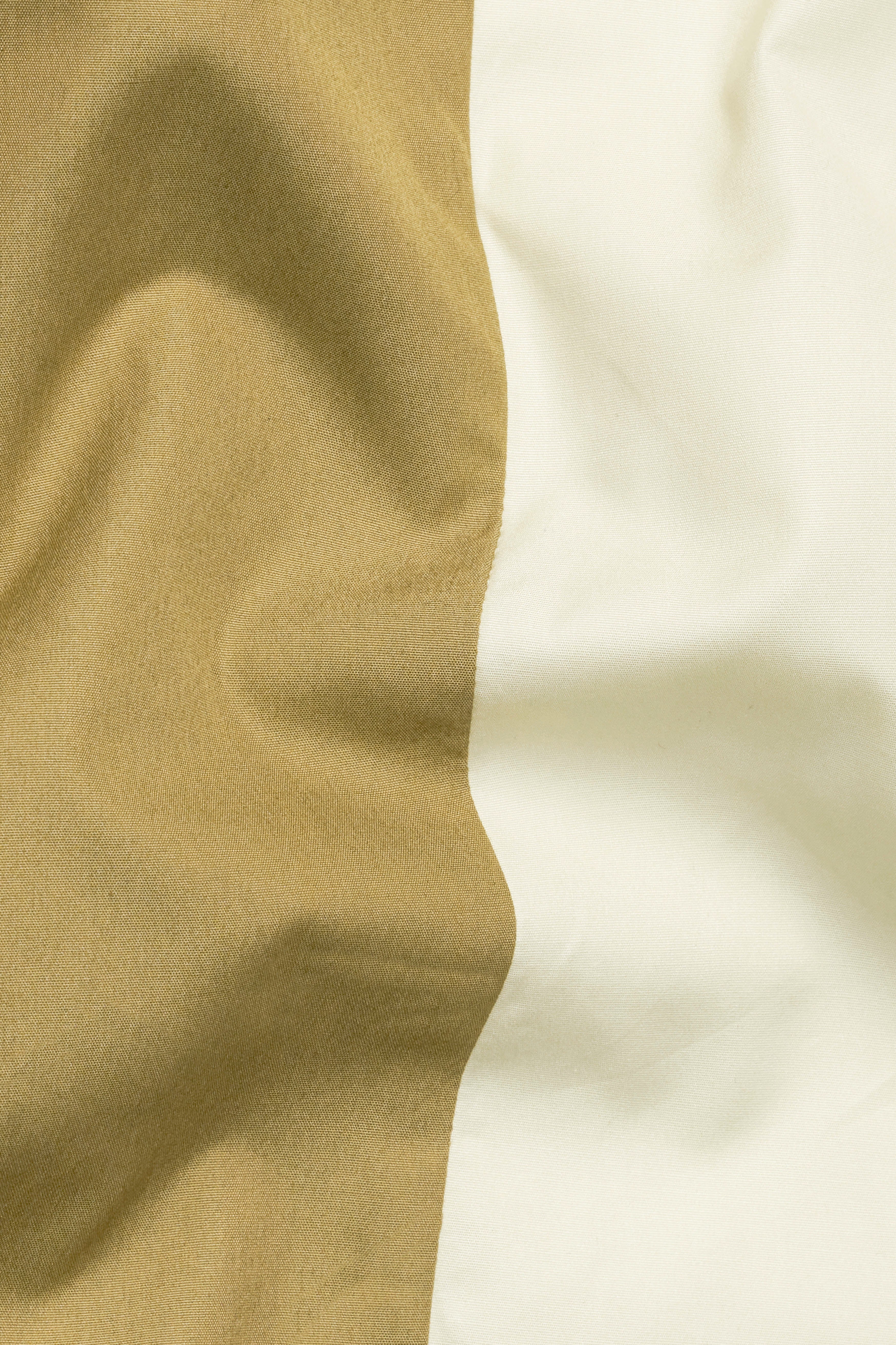 Desert Brown and Albescent Gray Twill Premium Cotton Designer Shirt