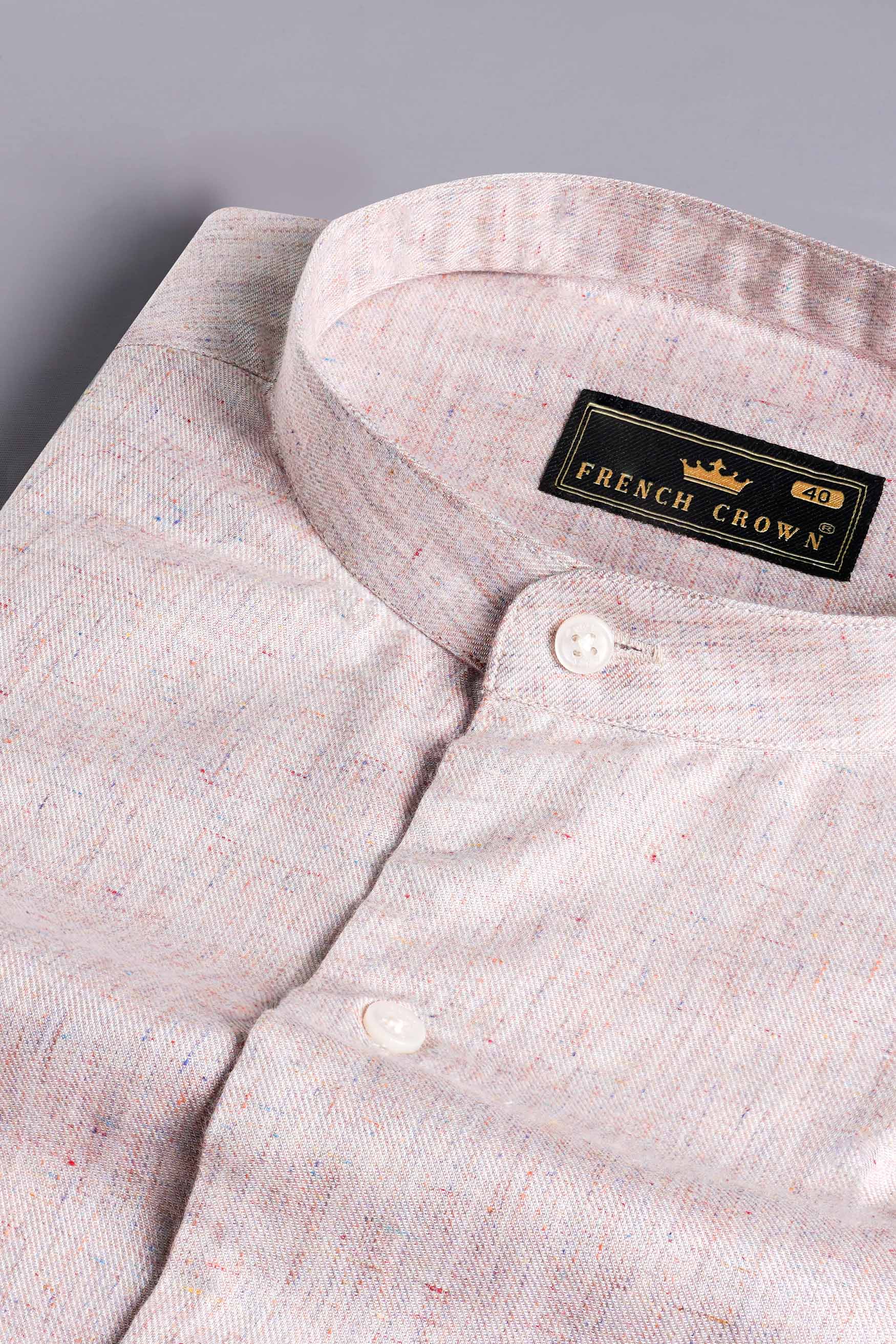 Soft Amber Peach Chambray Shirt