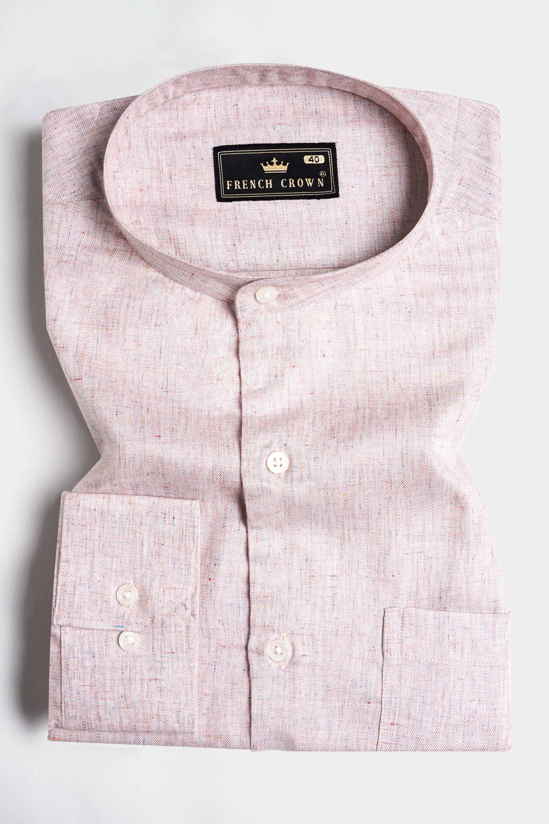 Soft Amber Peach Chambray Shirt
