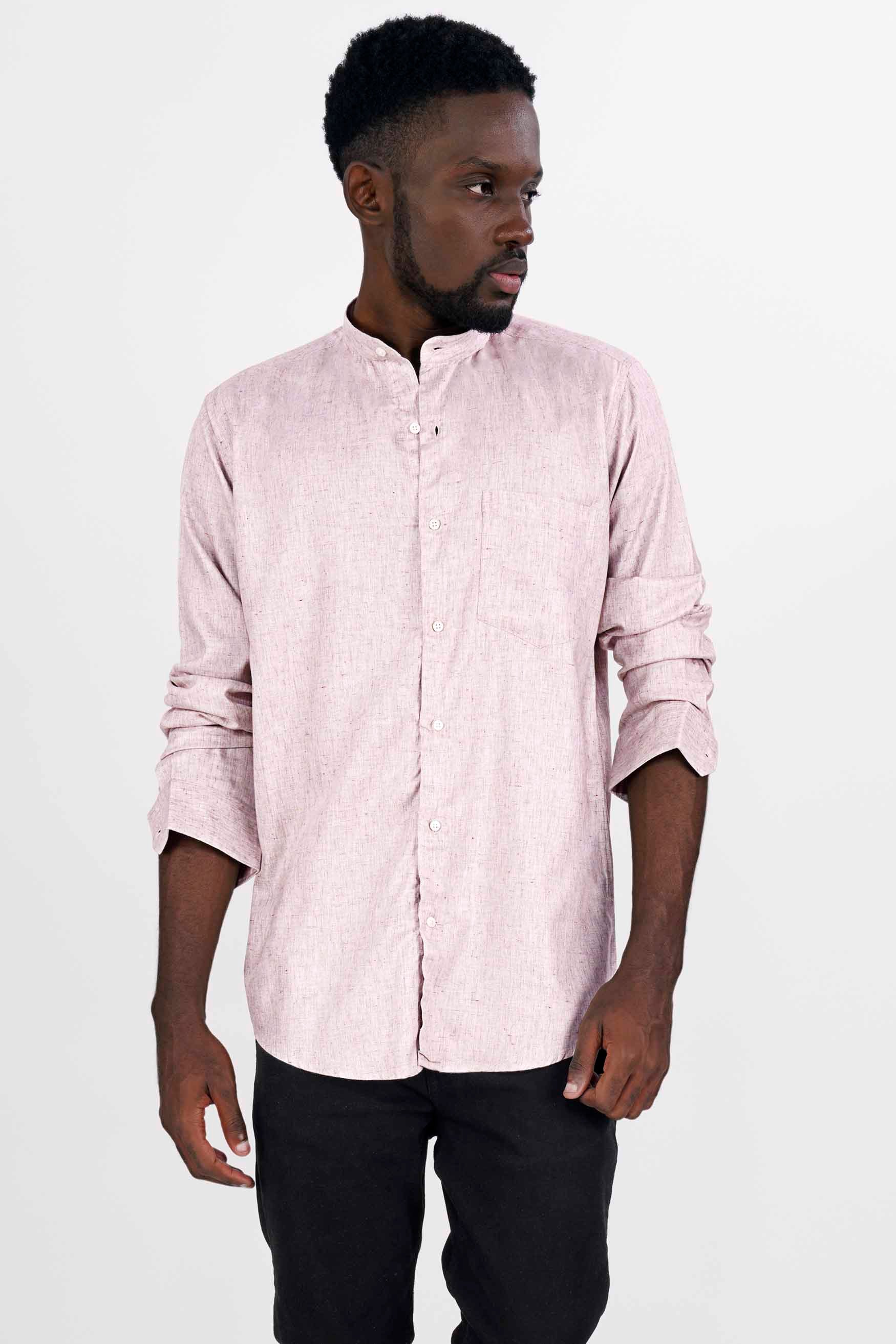 Soft Amber Peach Chambray Shirt