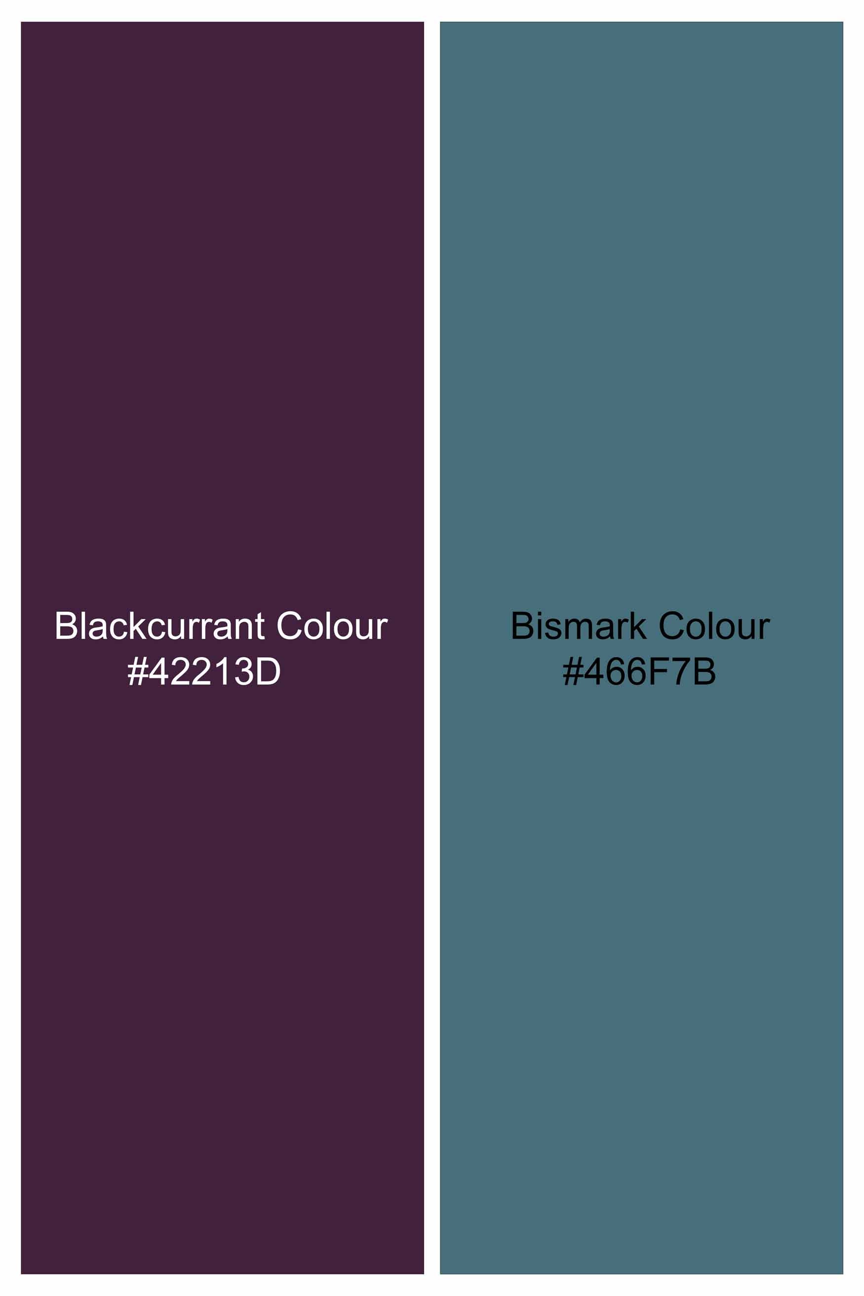 Blackcurrant Purple Checkered Premium Cotton Shirt