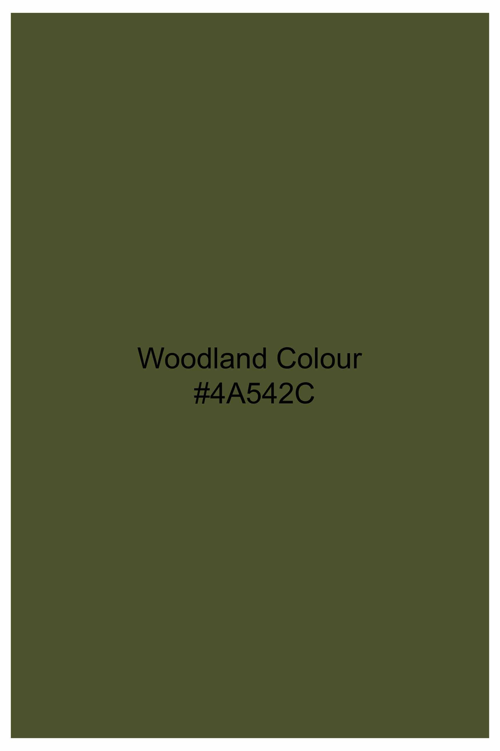 Woodland Green Linen Kurta Shirt