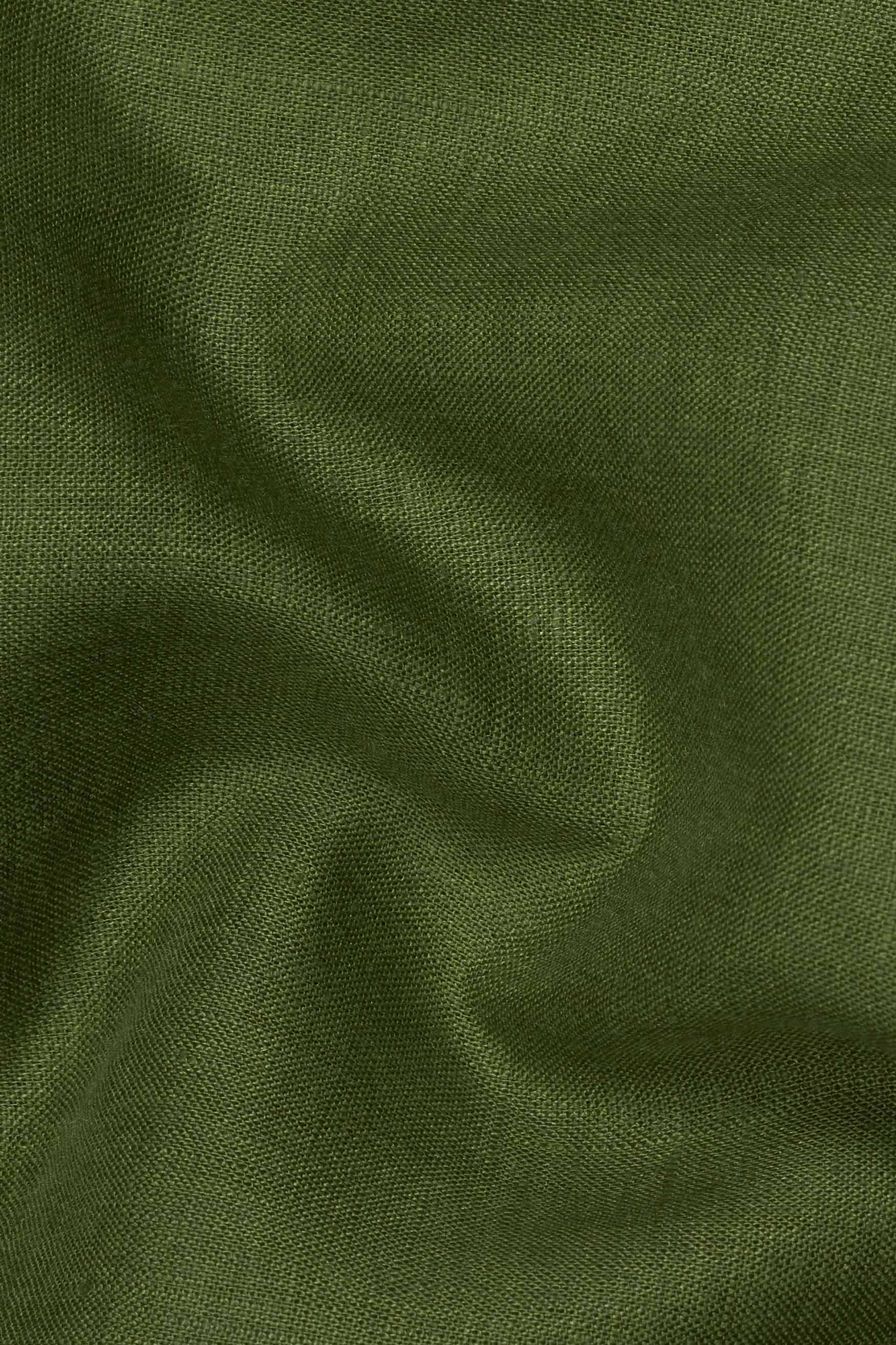 Woodland Green Linen Kurta Shirt
