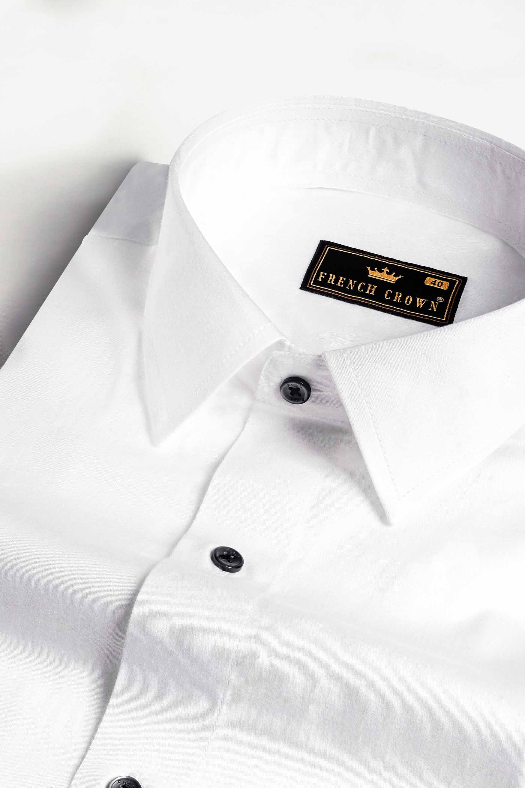 Bright White Tricolour Hand Painted Super Soft Premium Cotton Designer Shirt