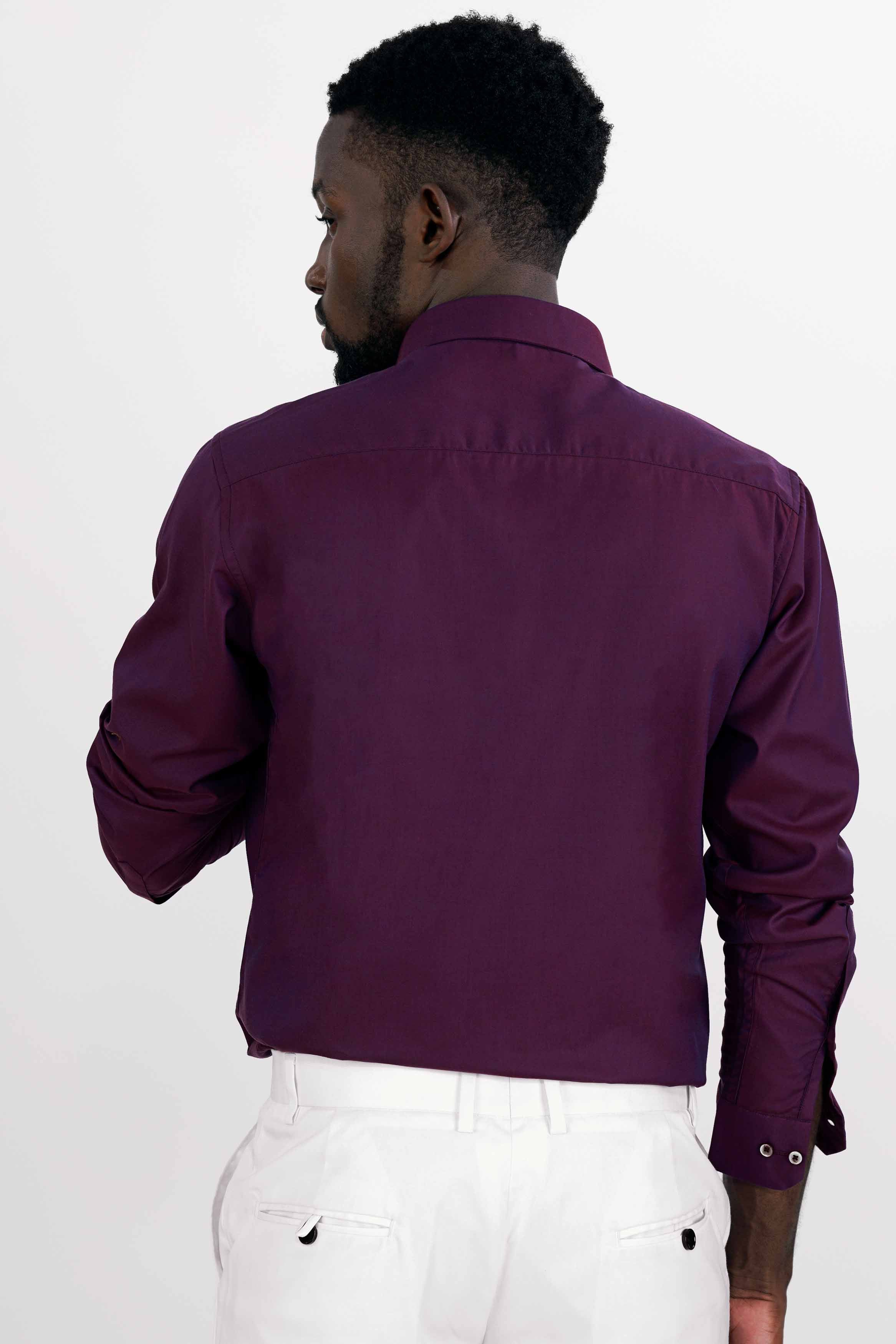Eminence Maroon Two Tone Chambray Shirt