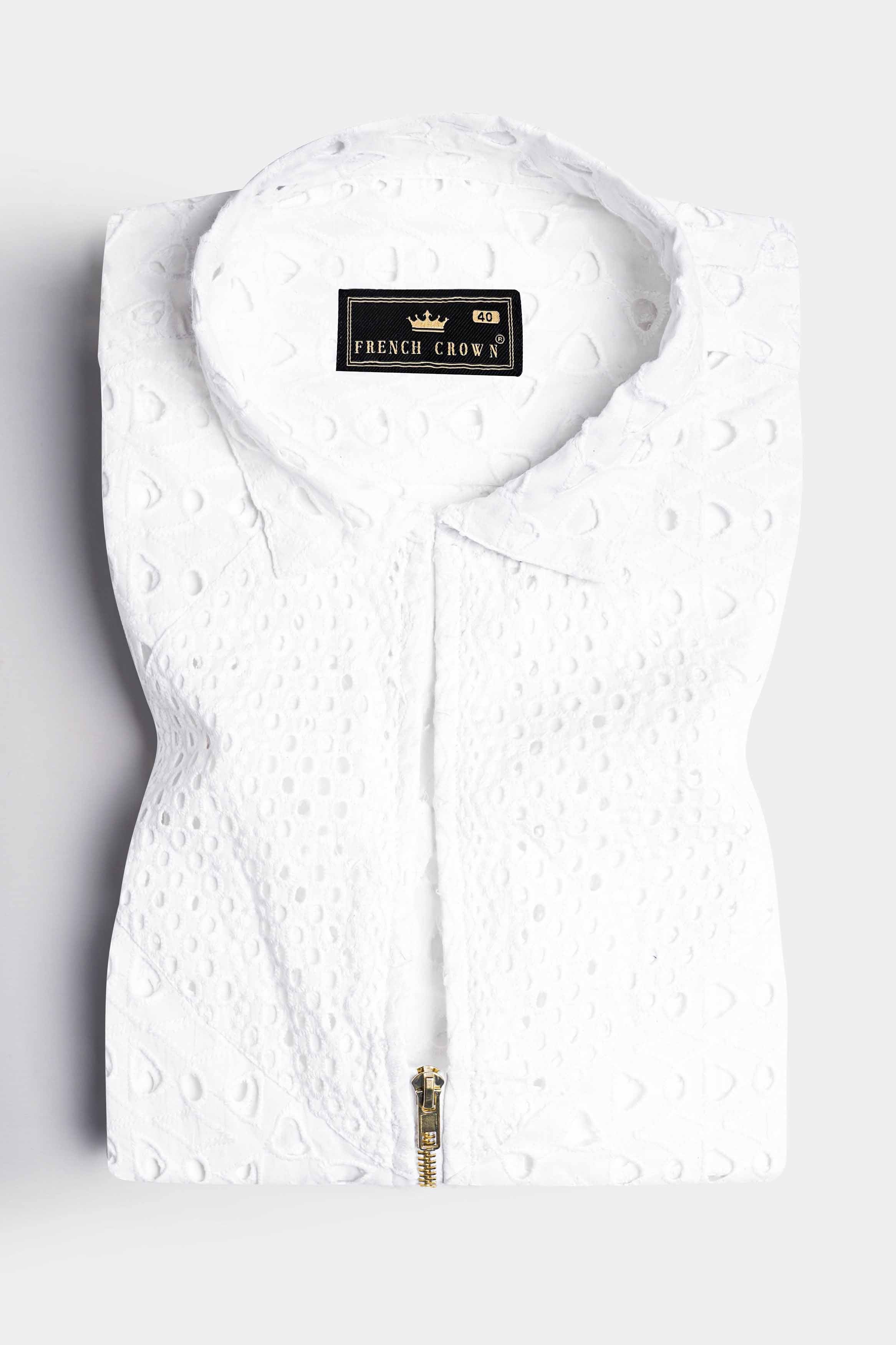 Bright White Premium Cotton Designer Shirt