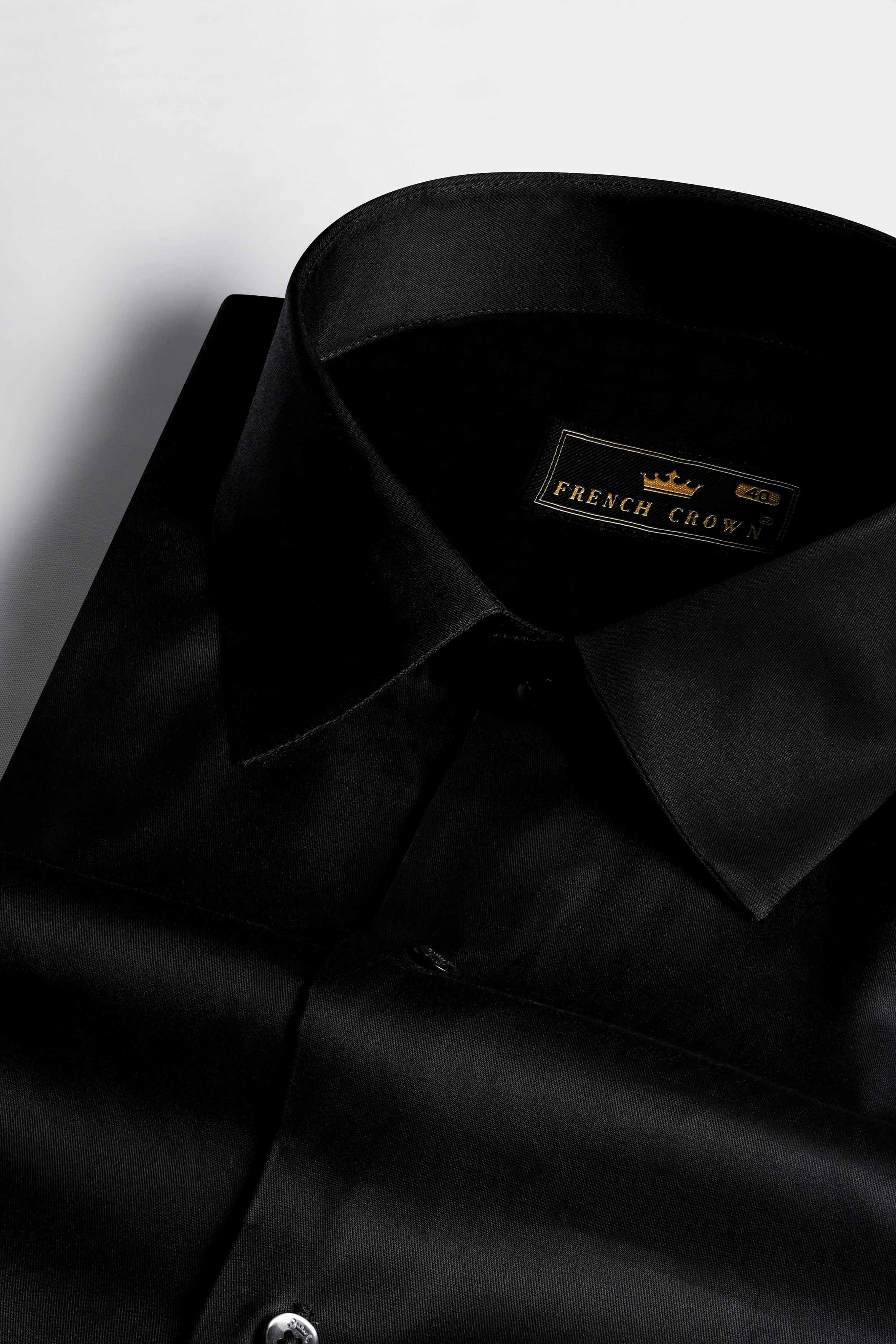 Jade Black Stonework Super Soft Premium Cotton Designer Shirt