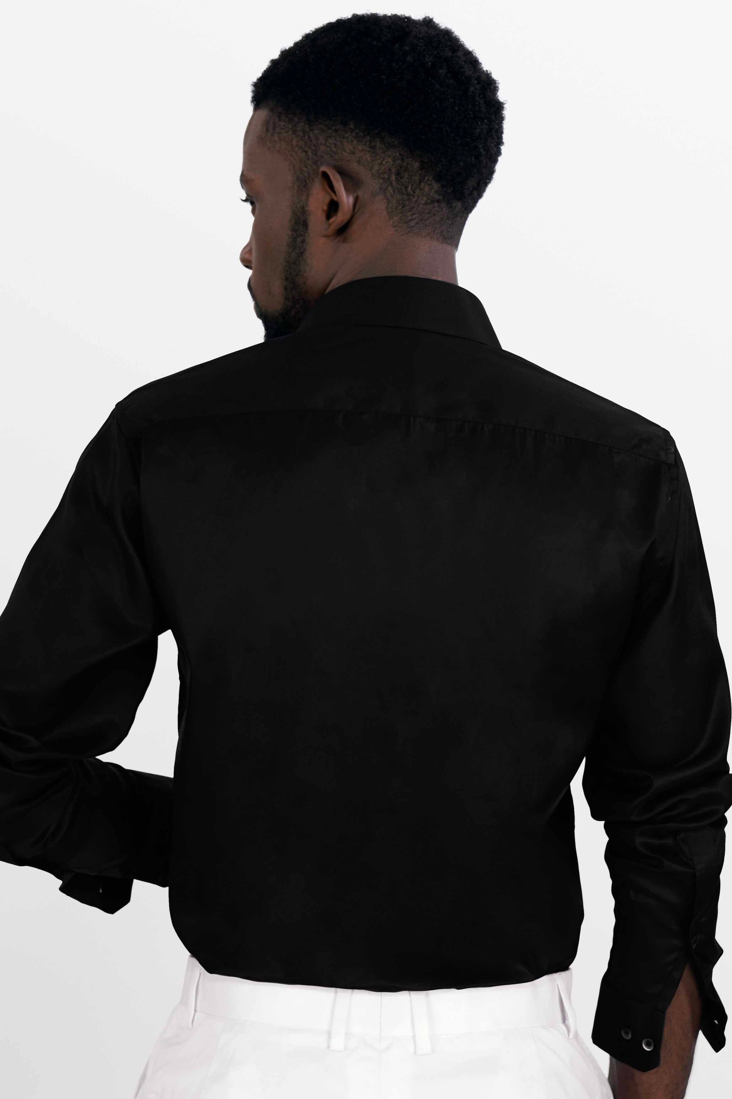 Jade Black Stonework Super Soft Premium Cotton Designer Shirt