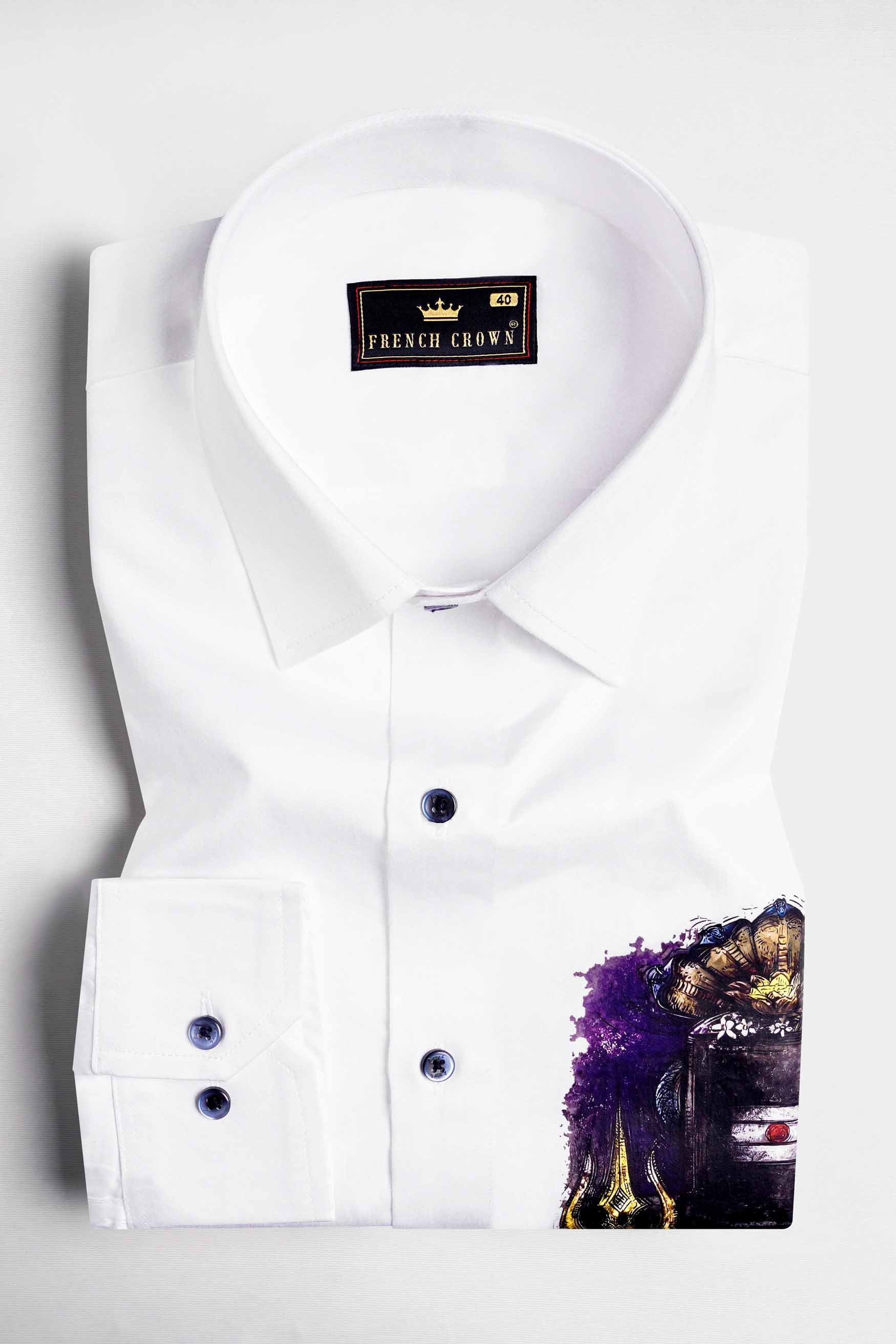 Bright White with Shivaling and Trident Printed Super Soft Premium Cotton Designer Shirt 1066-BLE-RPRT71-38, 1066-BLE-RPRT71-H-38, 1066-BLE-RPRT71-39, 1066-BLE-RPRT71-H-39, 1066-BLE-RPRT71-40, 1066-BLE-RPRT71-H-40, 1066-BLE-RPRT71-42, 1066-BLE-RPRT71-H-42, 1066-BLE-RPRT71-44, 1066-BLE-RPRT71-H-44, 1066-BLE-RPRT71-46, 1066-BLE-RPRT71-H-46, 1066-BLE-RPRT71-48, 1066-BLE-RPRT71-H-48, 1066-BLE-RPRT71-50, 1066-BLE-RPRT71-H-50, 1066-BLE-RPRT71-52, 1066-BLE-RPRT71-H-52