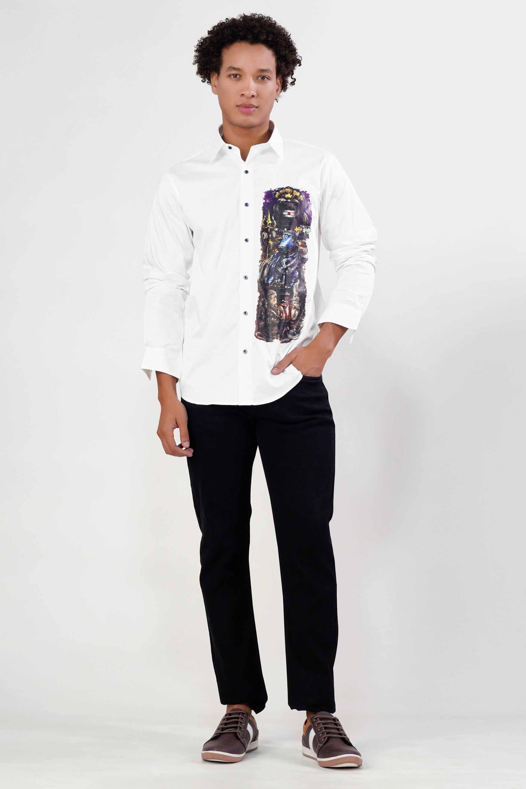 Bright White with Shivaling and Trident Printed Super Soft Premium Cotton Designer Shirt 1066-BLE-RPRT71-38, 1066-BLE-RPRT71-H-38, 1066-BLE-RPRT71-39, 1066-BLE-RPRT71-H-39, 1066-BLE-RPRT71-40, 1066-BLE-RPRT71-H-40, 1066-BLE-RPRT71-42, 1066-BLE-RPRT71-H-42, 1066-BLE-RPRT71-44, 1066-BLE-RPRT71-H-44, 1066-BLE-RPRT71-46, 1066-BLE-RPRT71-H-46, 1066-BLE-RPRT71-48, 1066-BLE-RPRT71-H-48, 1066-BLE-RPRT71-50, 1066-BLE-RPRT71-H-50, 1066-BLE-RPRT71-52, 1066-BLE-RPRT71-H-52