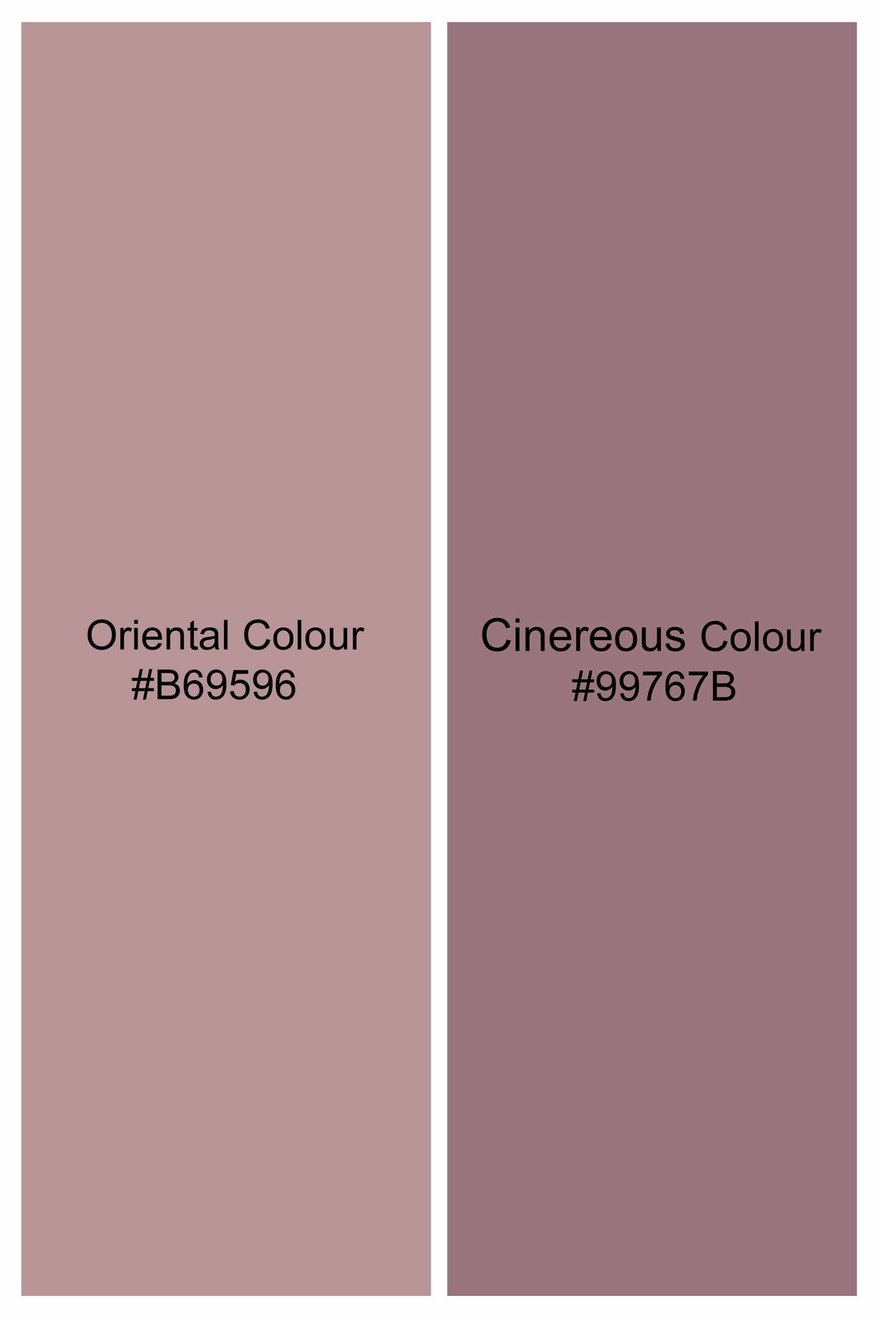 Oriental Lavender Thick Striped Dobby Textured Premium Giza Cotton Shirt