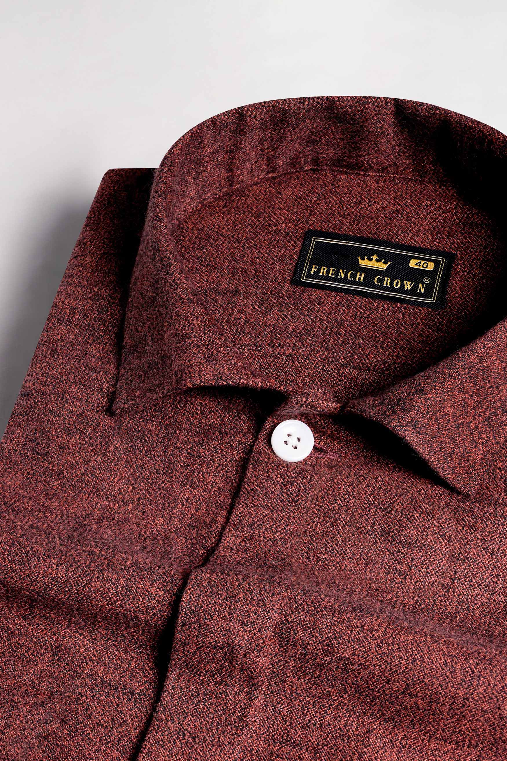 Wine Flannel Designer Shirt