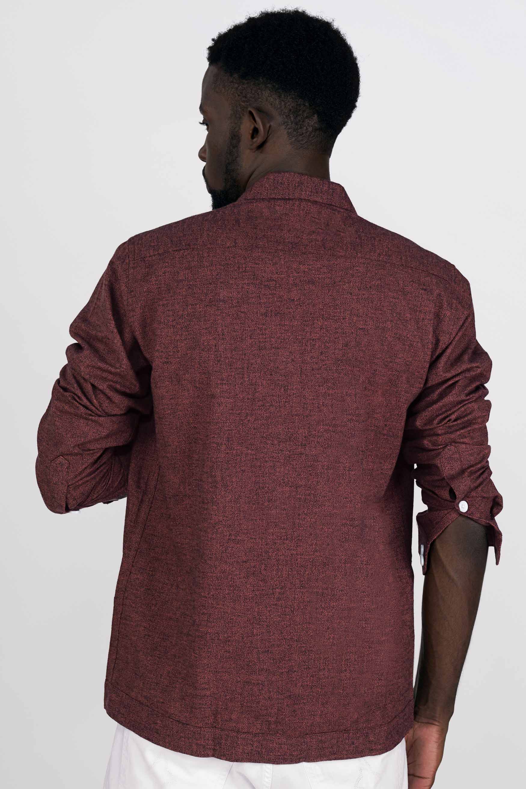 Wine Flannel Designer Shirt