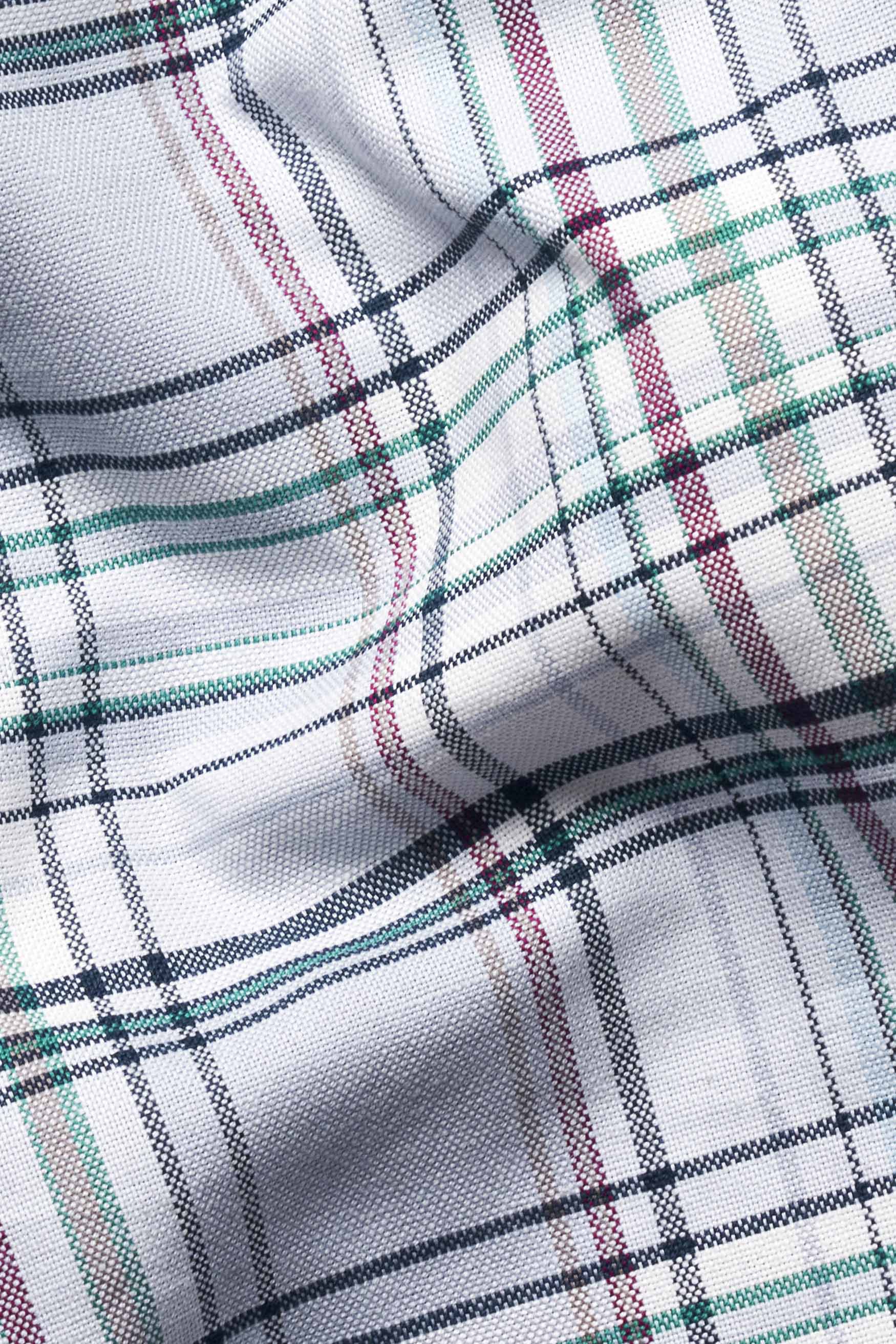 Nebula Gray with Horizon Green Multicolour Plaid Royal Oxford Shirt