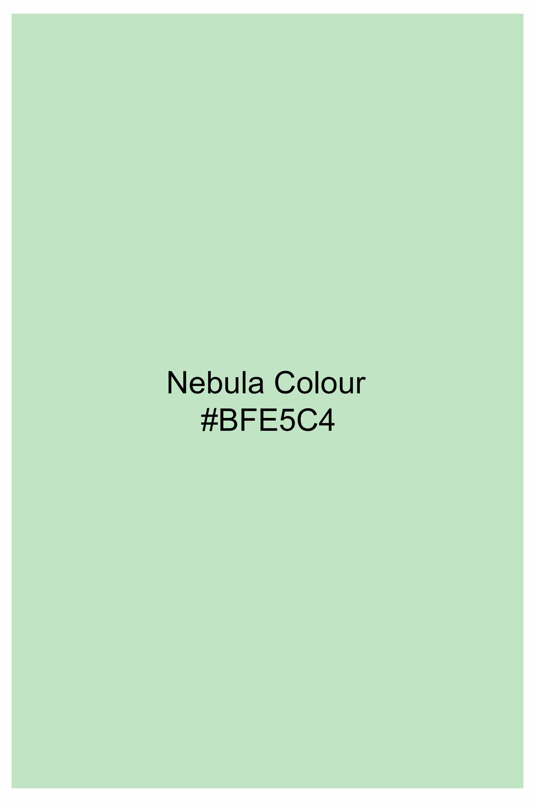 Nebula Green Jacquard Textured Premium Giza Cotton Shirt