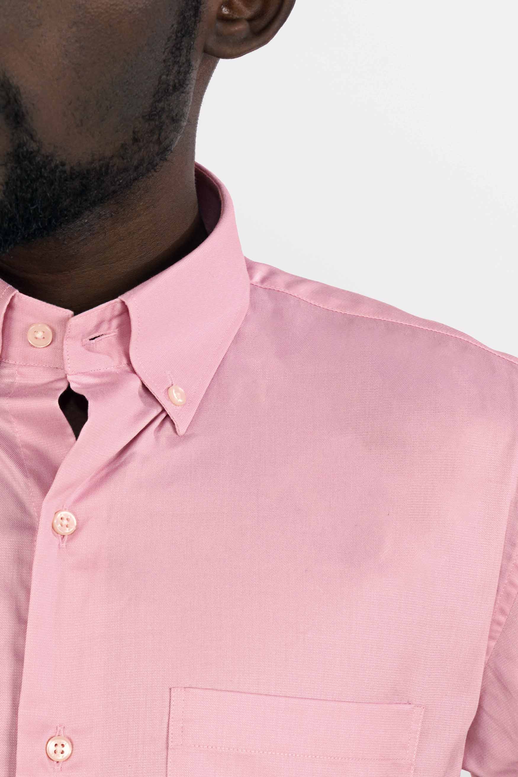 Thulian Pink Dobby Textured Premium Giza Cotton Shirt