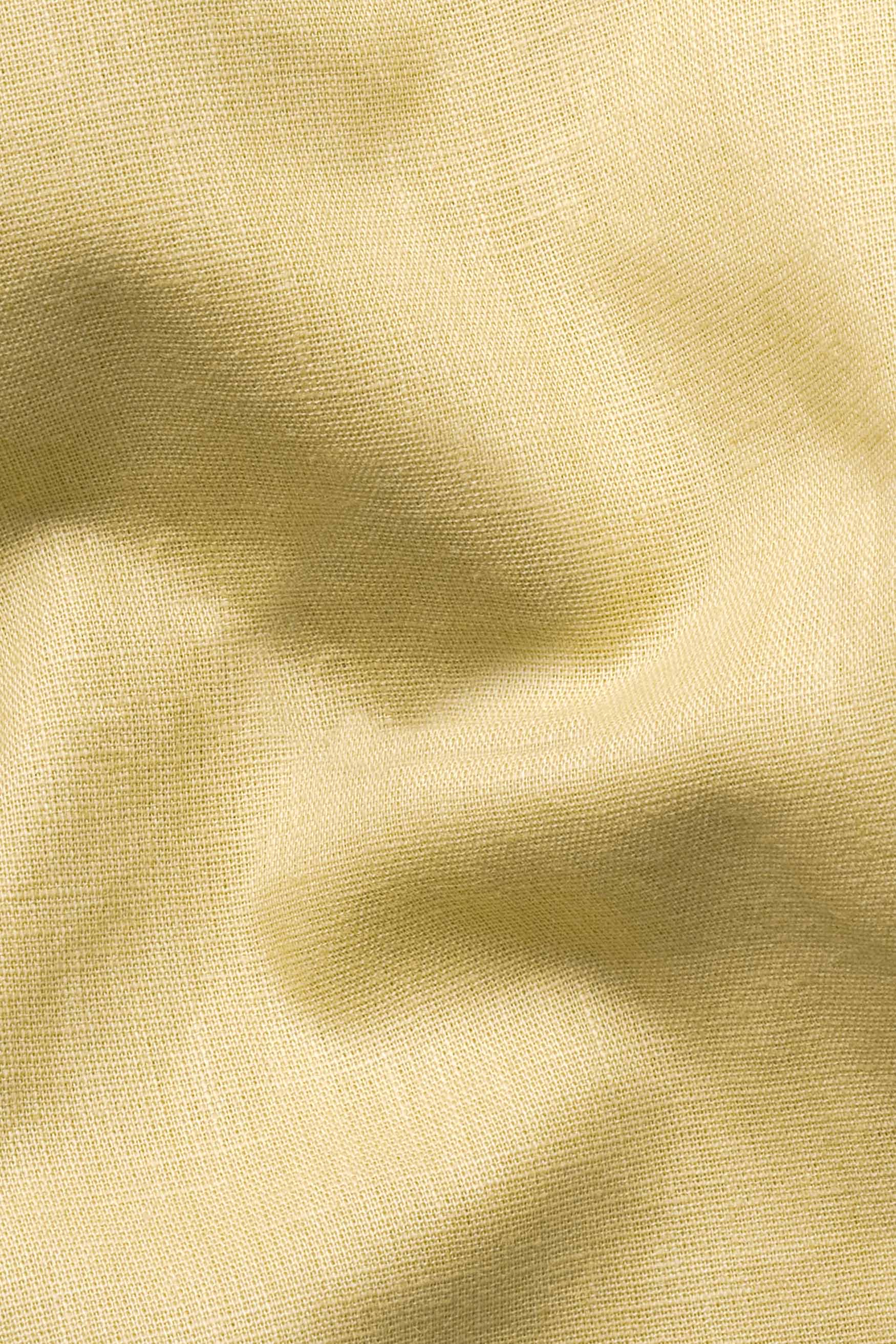 Harvest Brown Hand Painted Luxurious Linen Designer Shirt