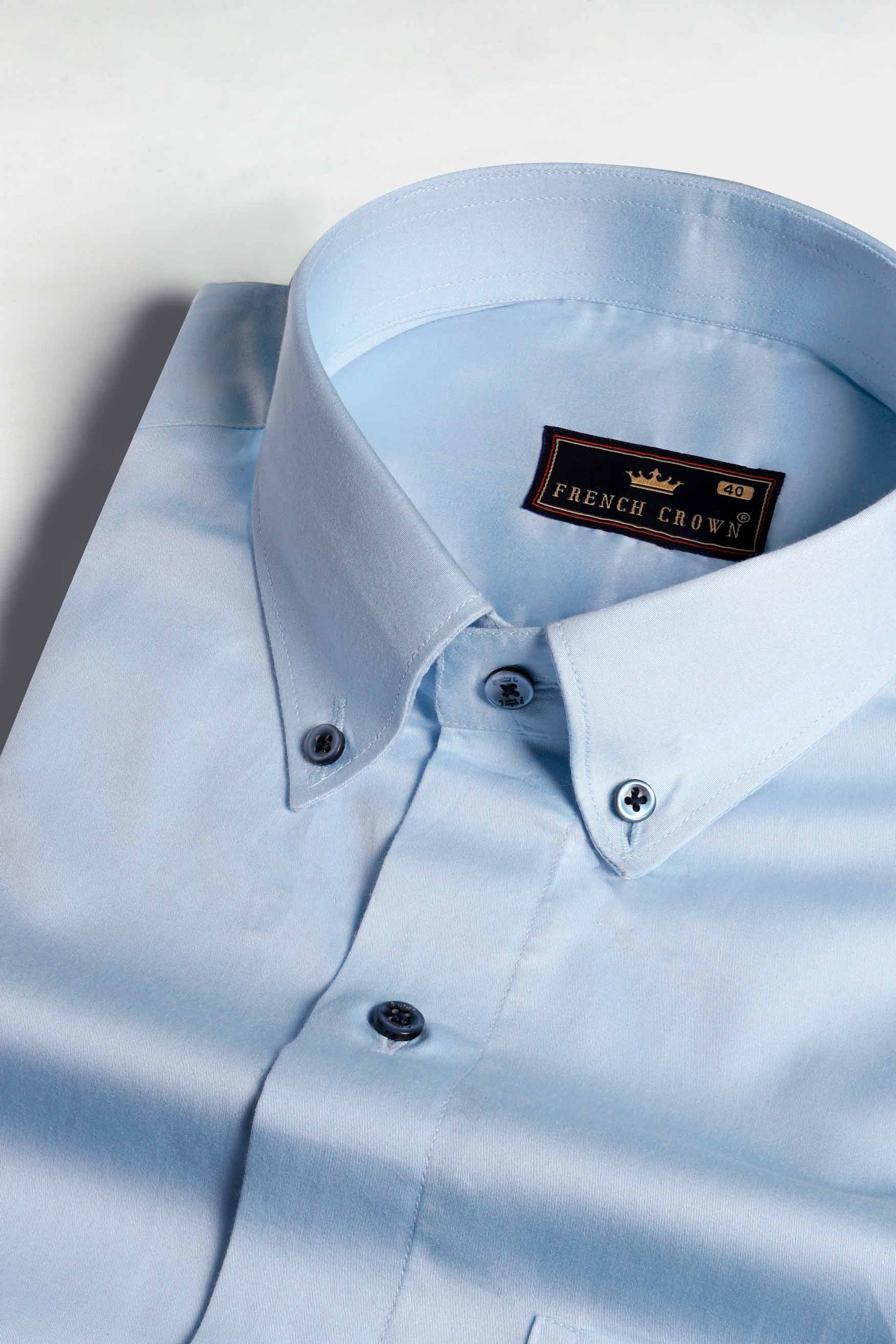 Cornflower Blue Super Soft Premium Cotton Button Down Shirt