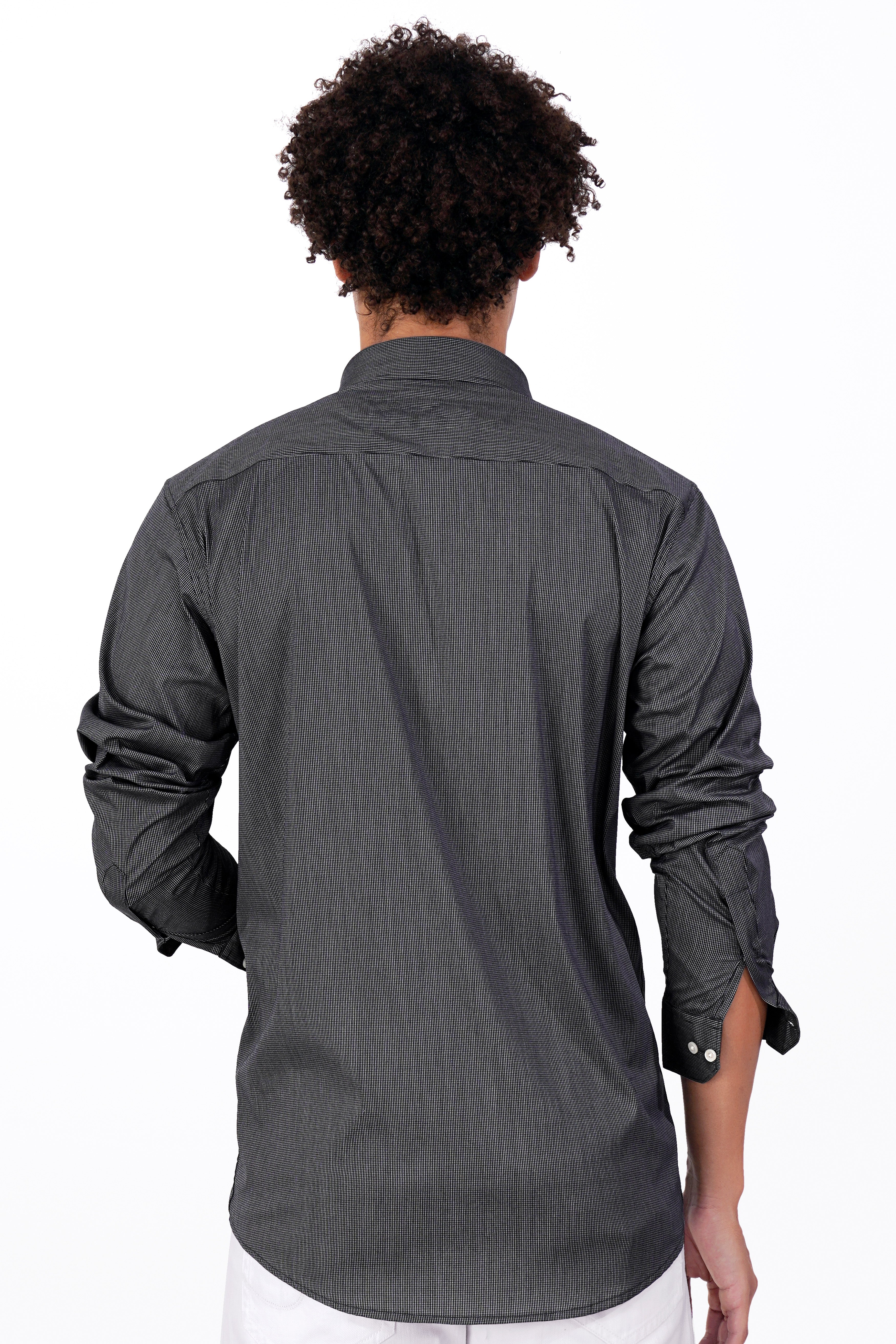 Jade Black and White Premium Giza Cotton Shirt