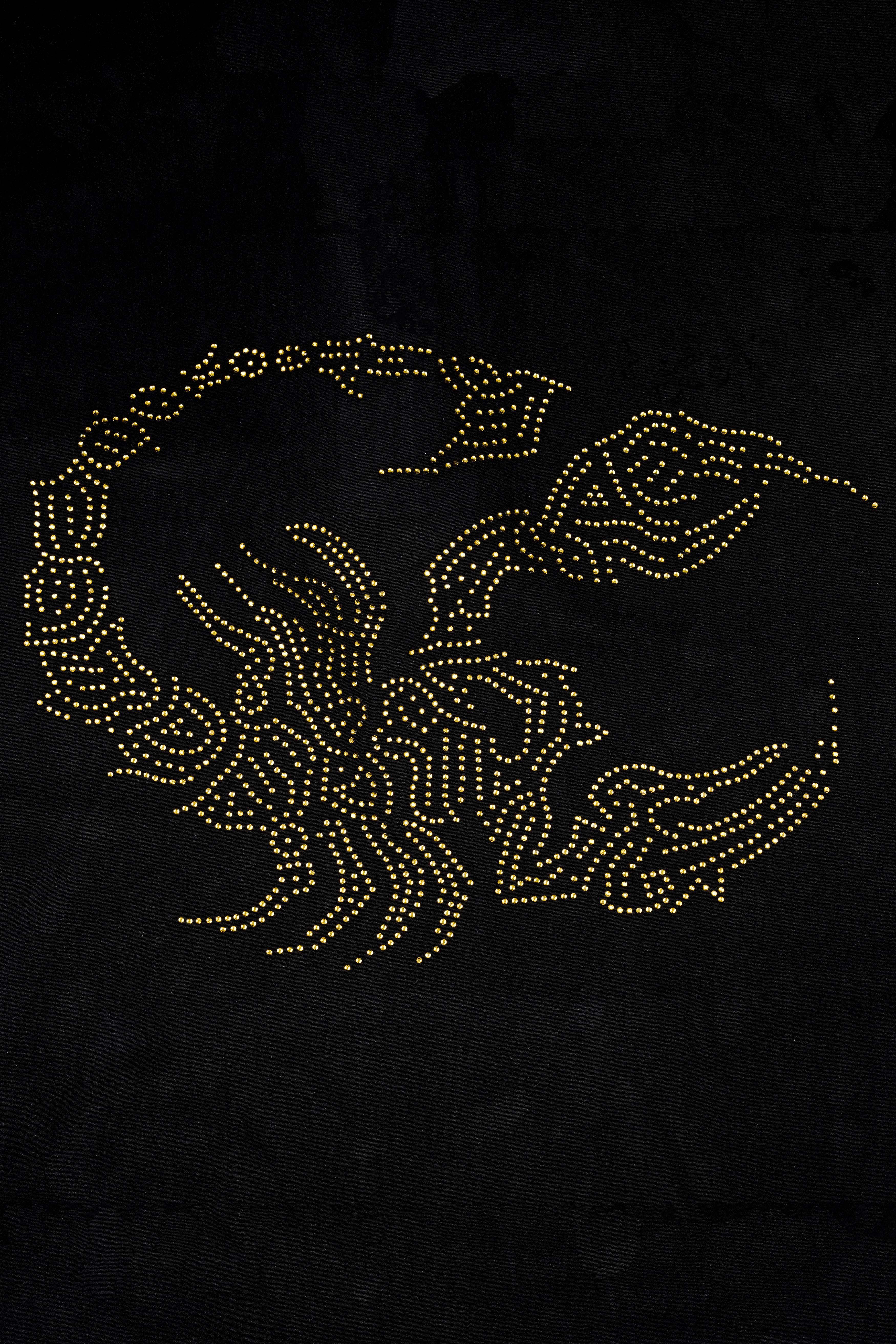 Noirex-Korean Black Scorpion Stonework Hoodie