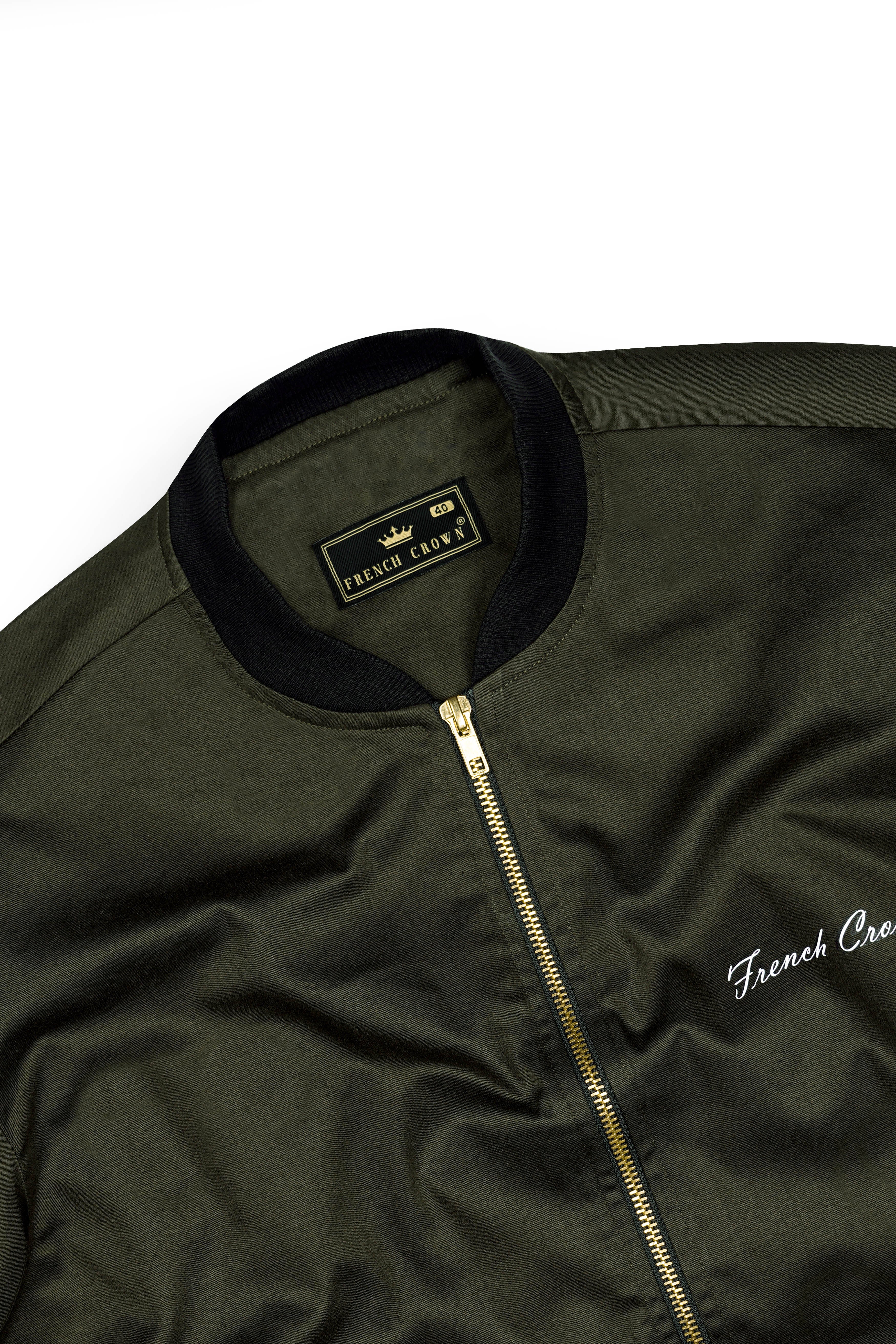 Birch Green Premium Cotton Bomber Jacket