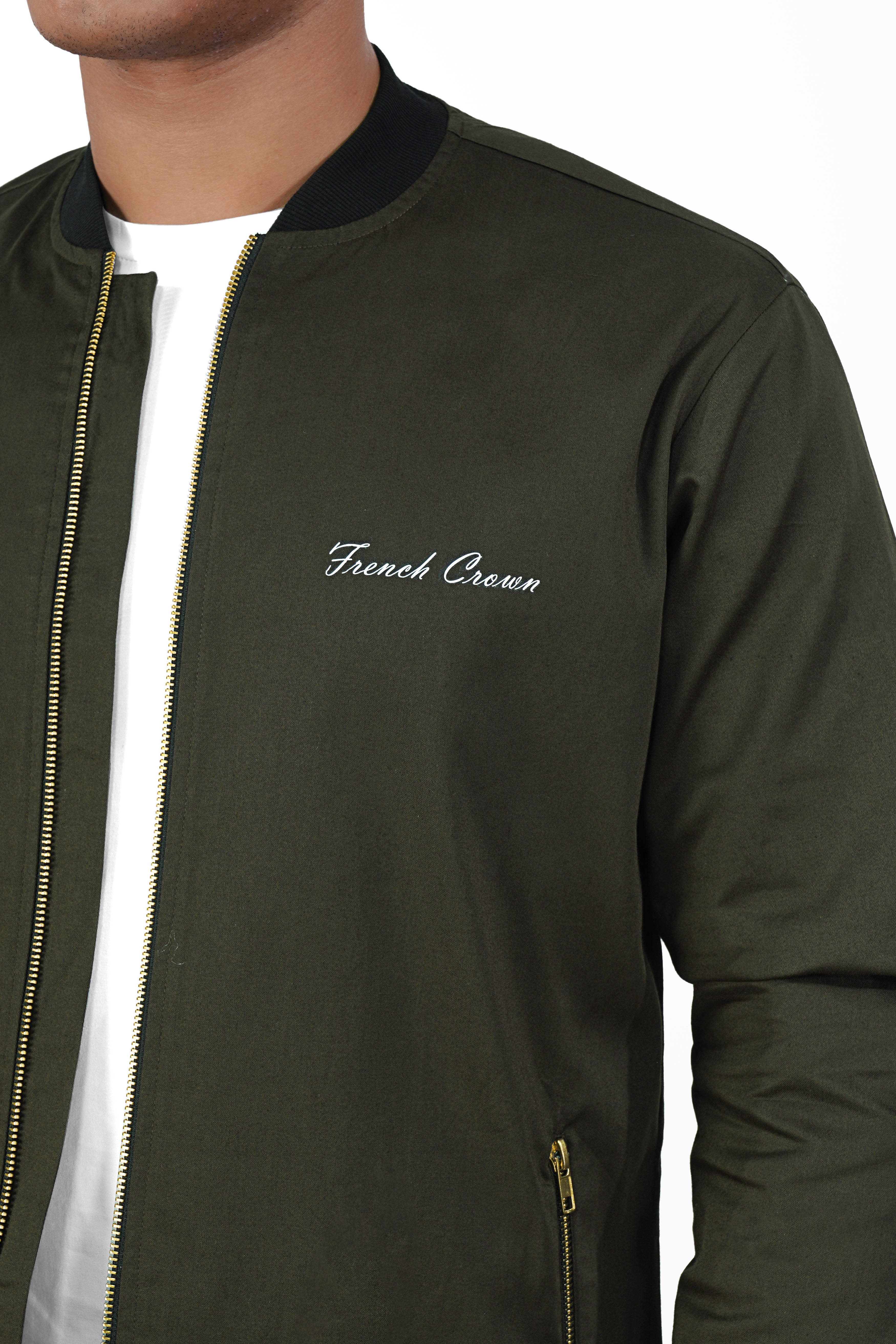 Birch Green Premium Cotton Bomber Jacket