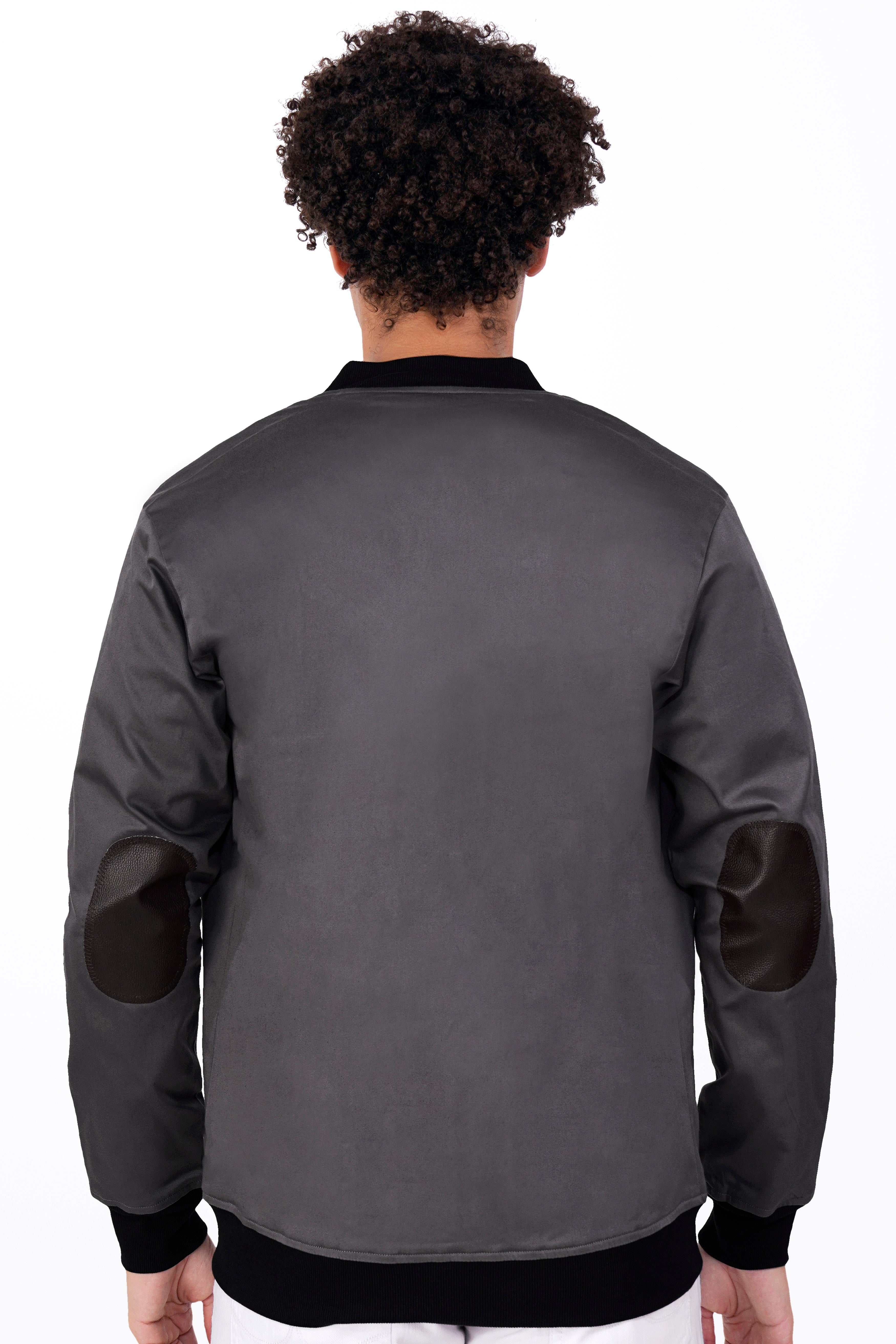 Wenge Gray Premium Cotton Bomber Jacket