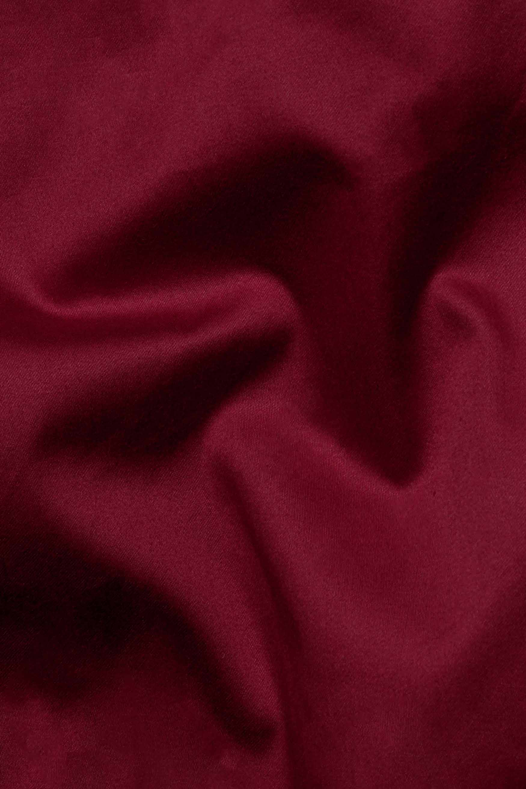 Bordeaux Red Subtle Sheen Super Soft Premium Cotton Shirt