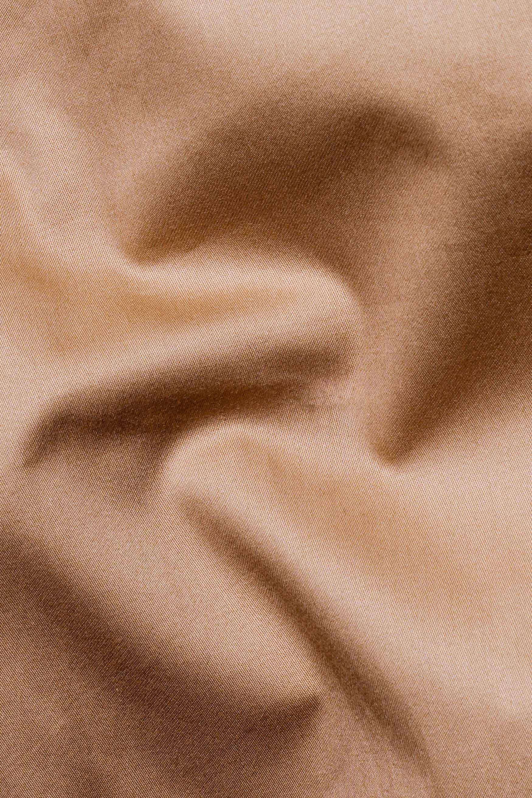 Mocha Brown Subtle Sheen Super Soft Premium Cotton Shirt
