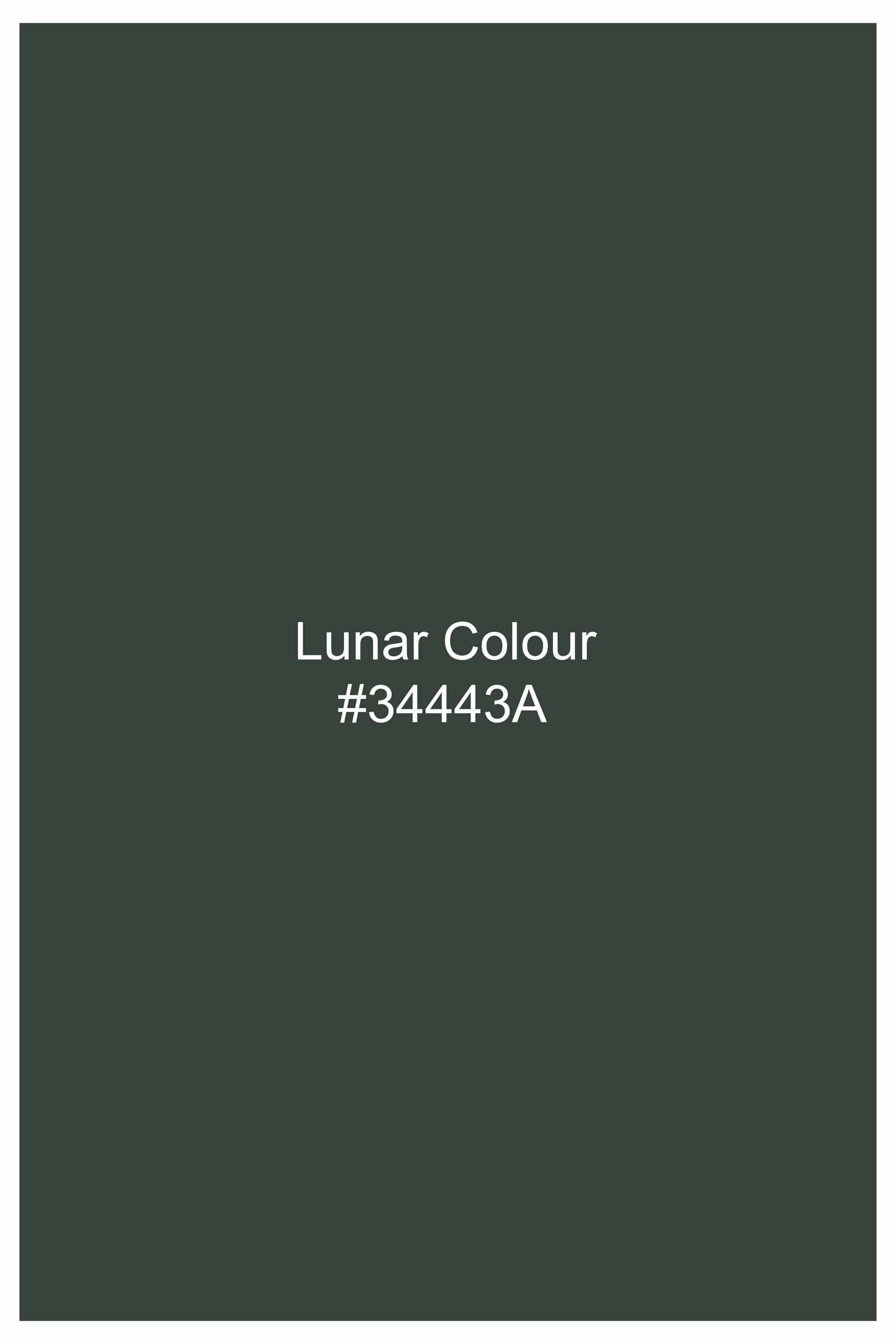 Lunar Green Subtle Sheen Super Soft Premium Cotton Mandarin Shirt