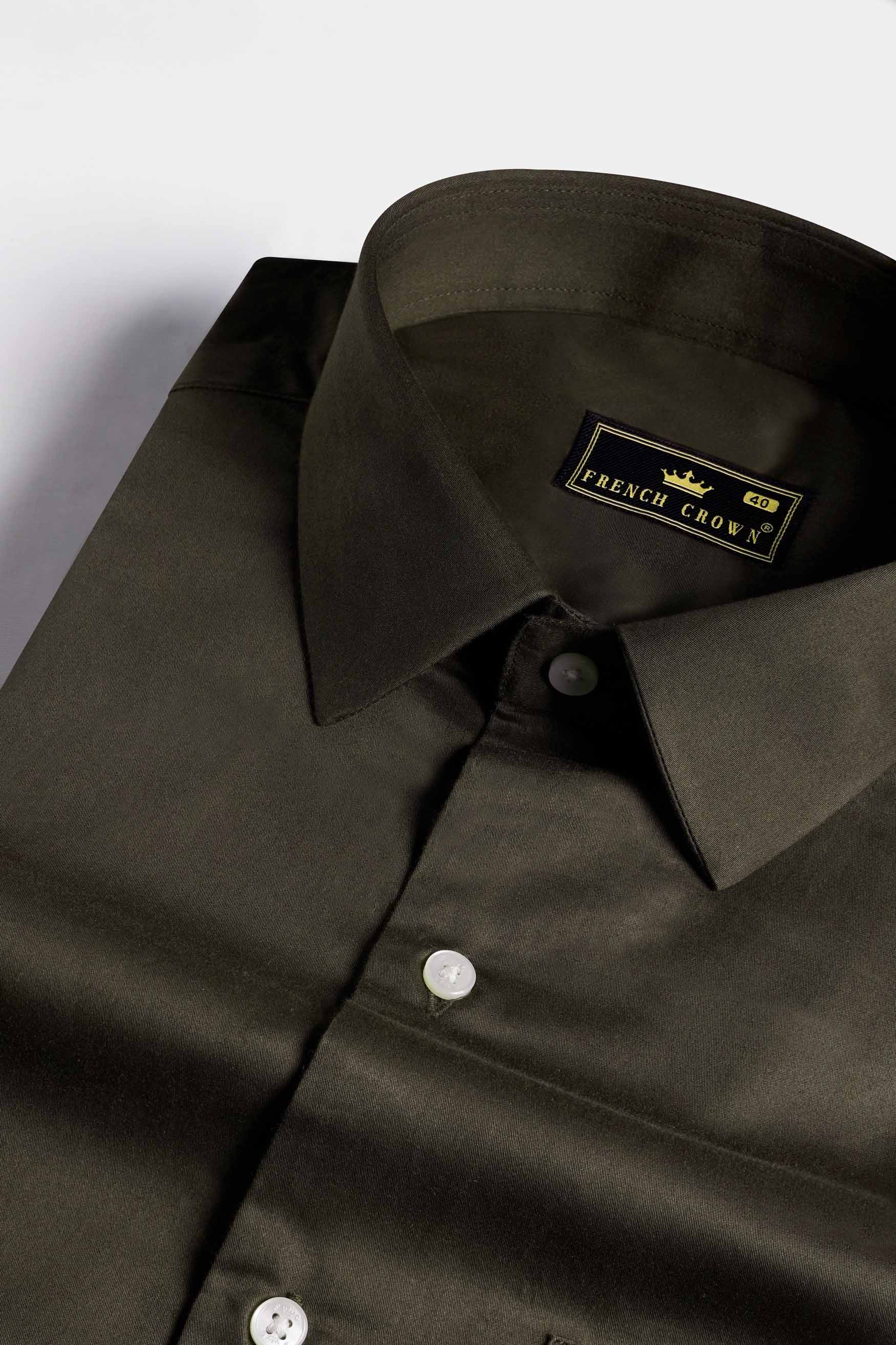 Birch Green Subtle Sheen Super Soft Premium Cotton Shirt